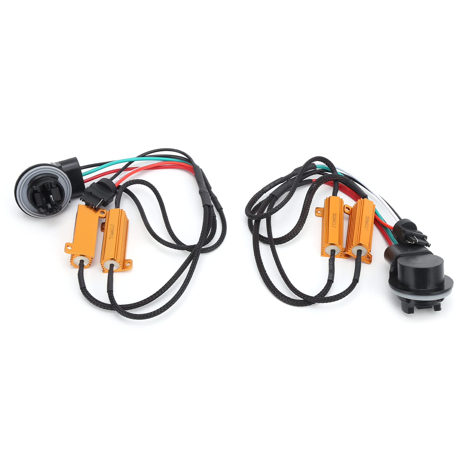 SONK Lamp Load Resistor, 50W Professional Error Decoder Metal + ABS 2pcs for Car Modification Parts for Error Canceller for LED Bulbs for Car