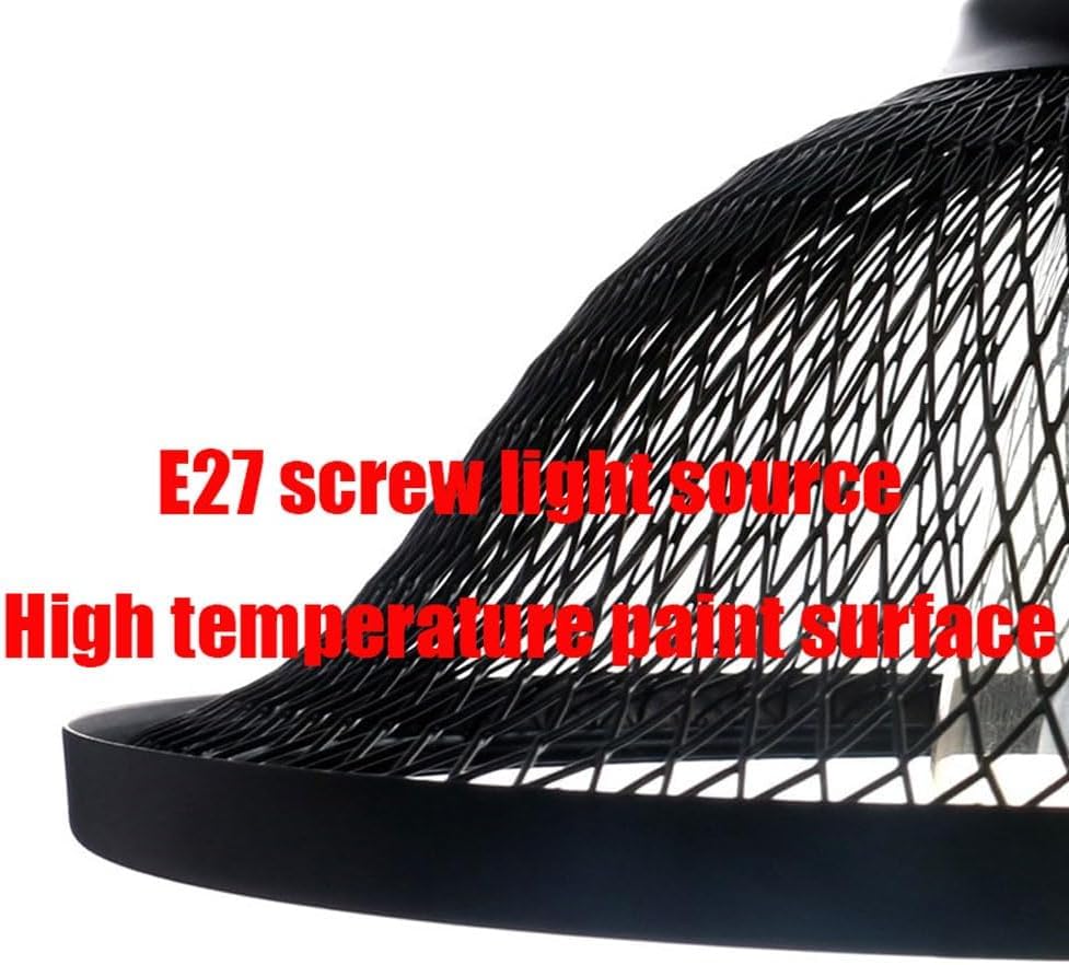 Lámpara colgante araña estilo rústico casquillo E27 metal calado lámparas de techo decorativas 6