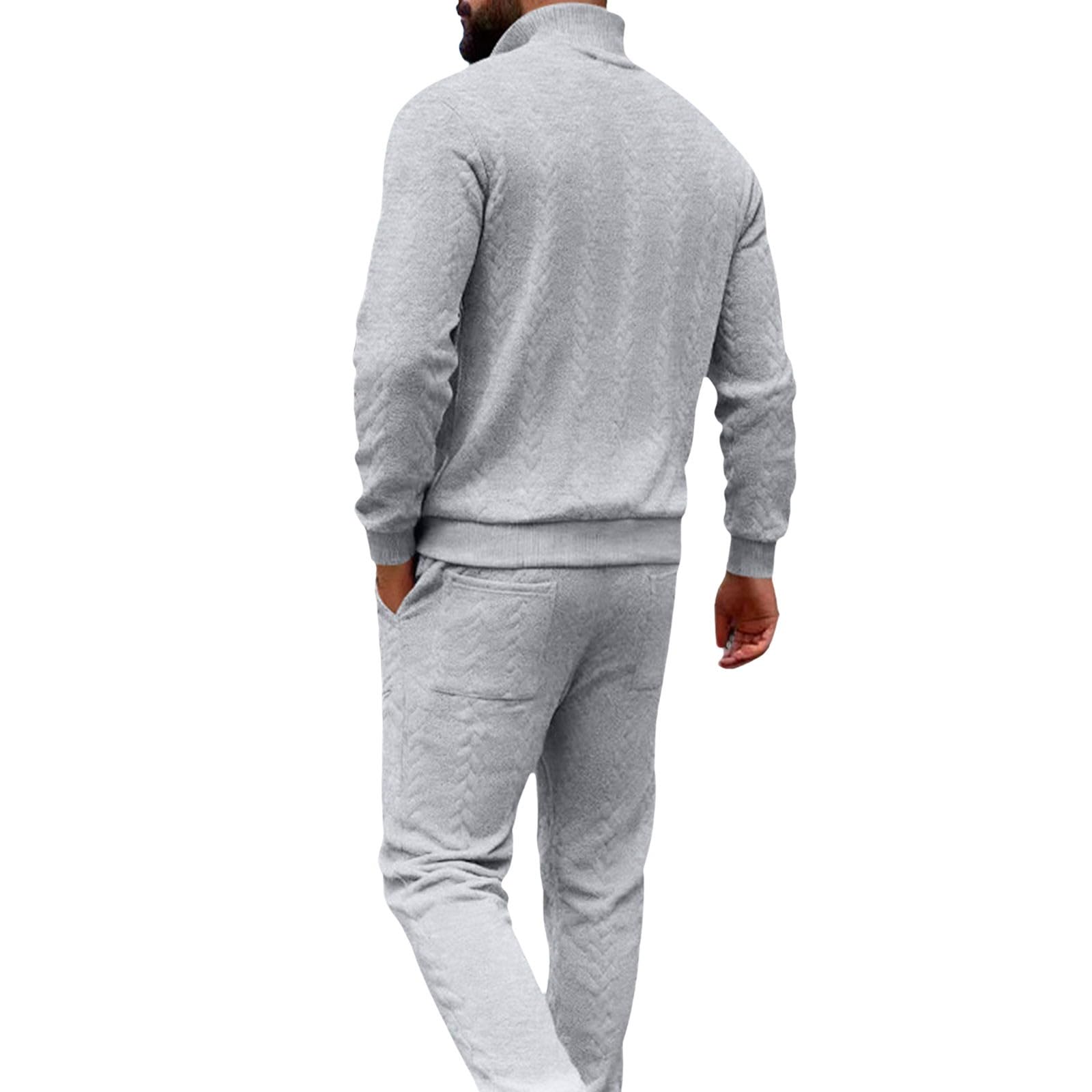 Generico Chándal completo para hombre con sudadera con cremallera y