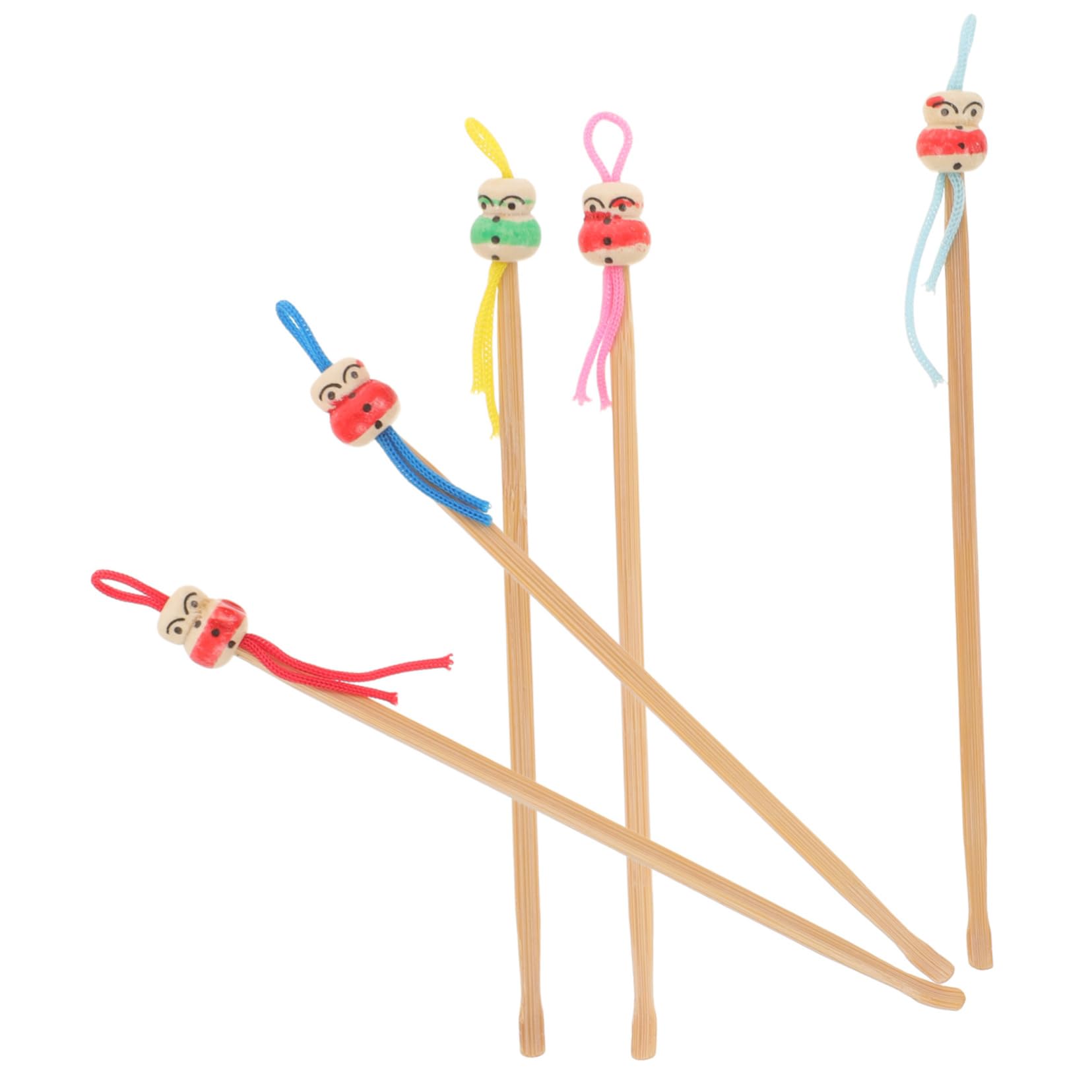 Baluue Bamboo Earwax Removal Tool Set 5pcs Portable Ear Spoons Gentle Design Cleaning for Ears for Travel and Home