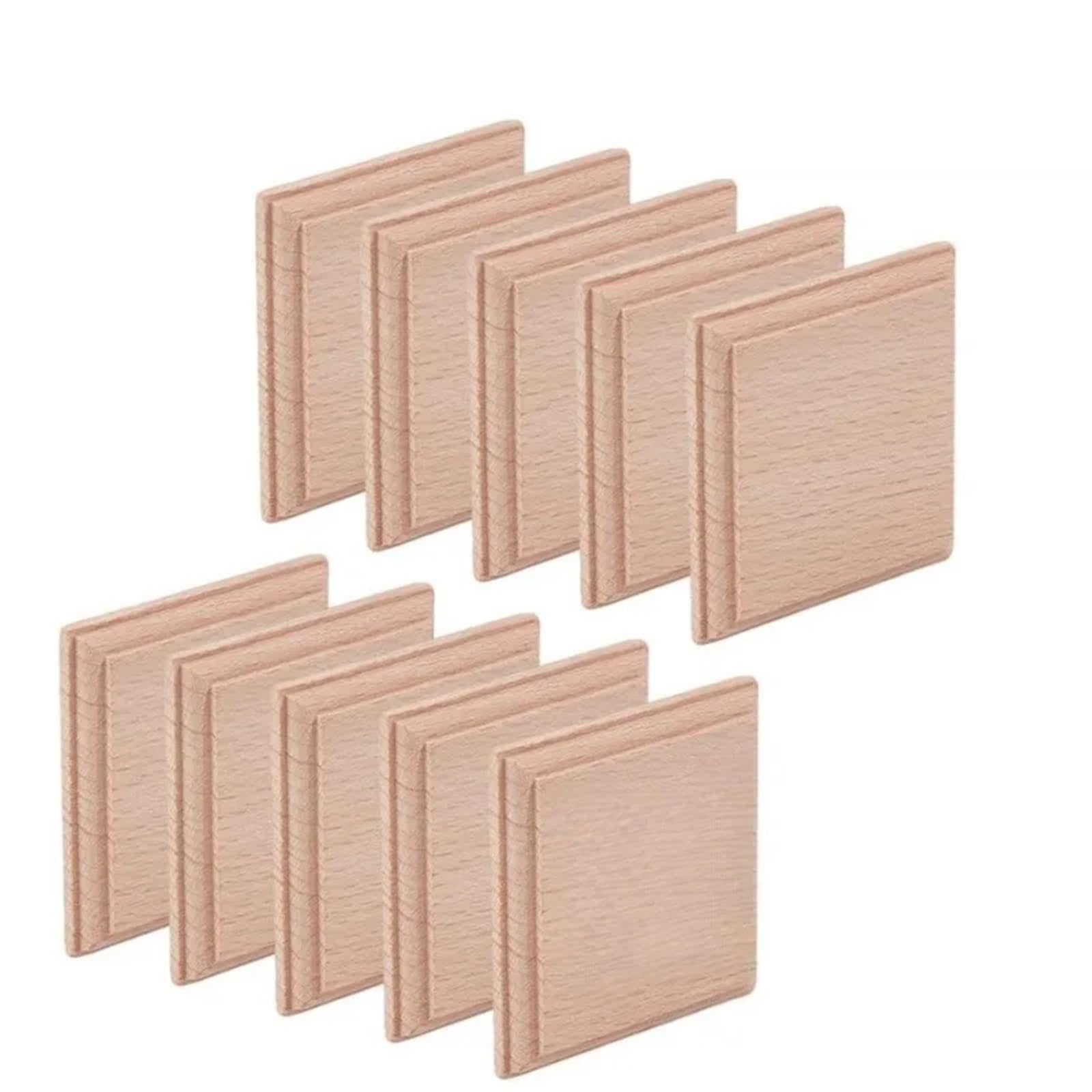 Plaques rectangulaires en bois brut d'une finition lisse pour DIY