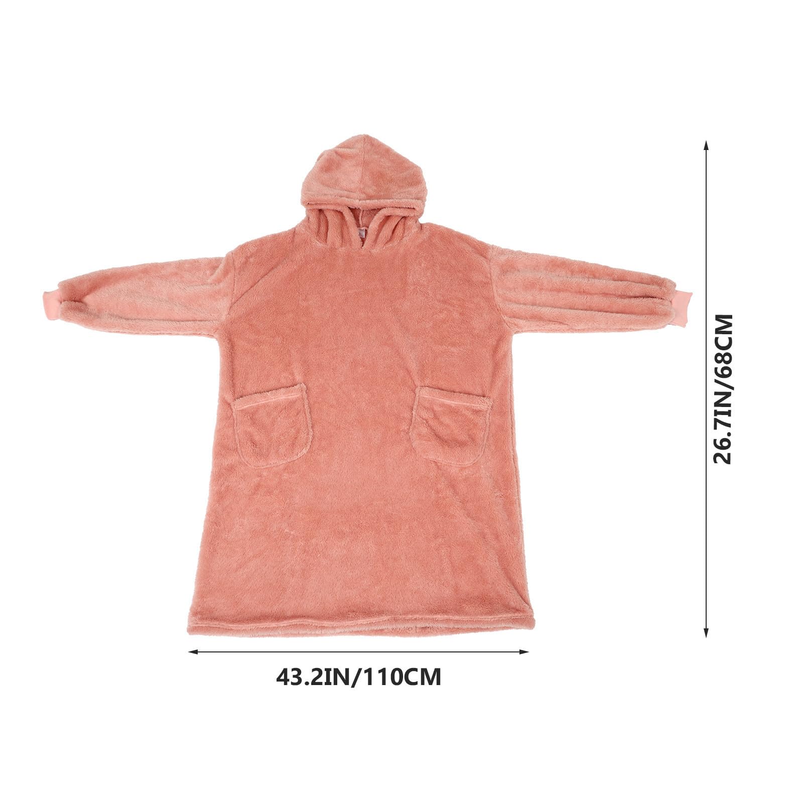 Pijama Capucha para Mujer, Holgado y Rosa, Talla Única