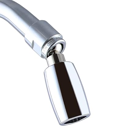 High Sierra's All Metal 1.8 GPM High Efficiency Low Flow Showerhead - Upgraded Version - Hides Unsightly Shower Arm Threads (For Standard 45 Degree or Straight Shower Arms Only) - Chrome