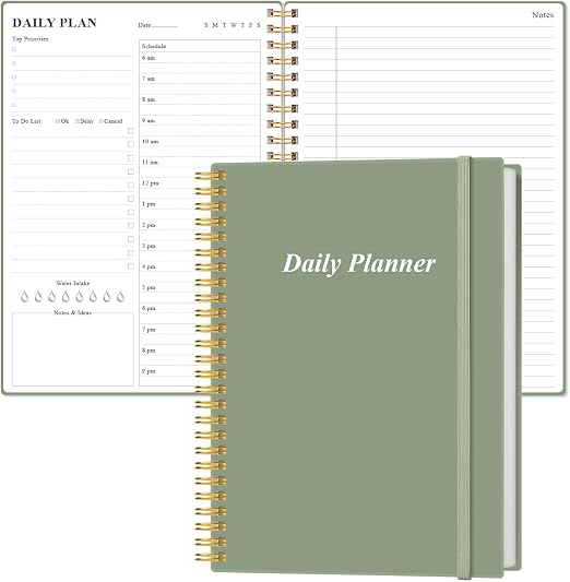 Amazon.com : Daily Planner Undated - B5 To Do List Notebook Hourly ...