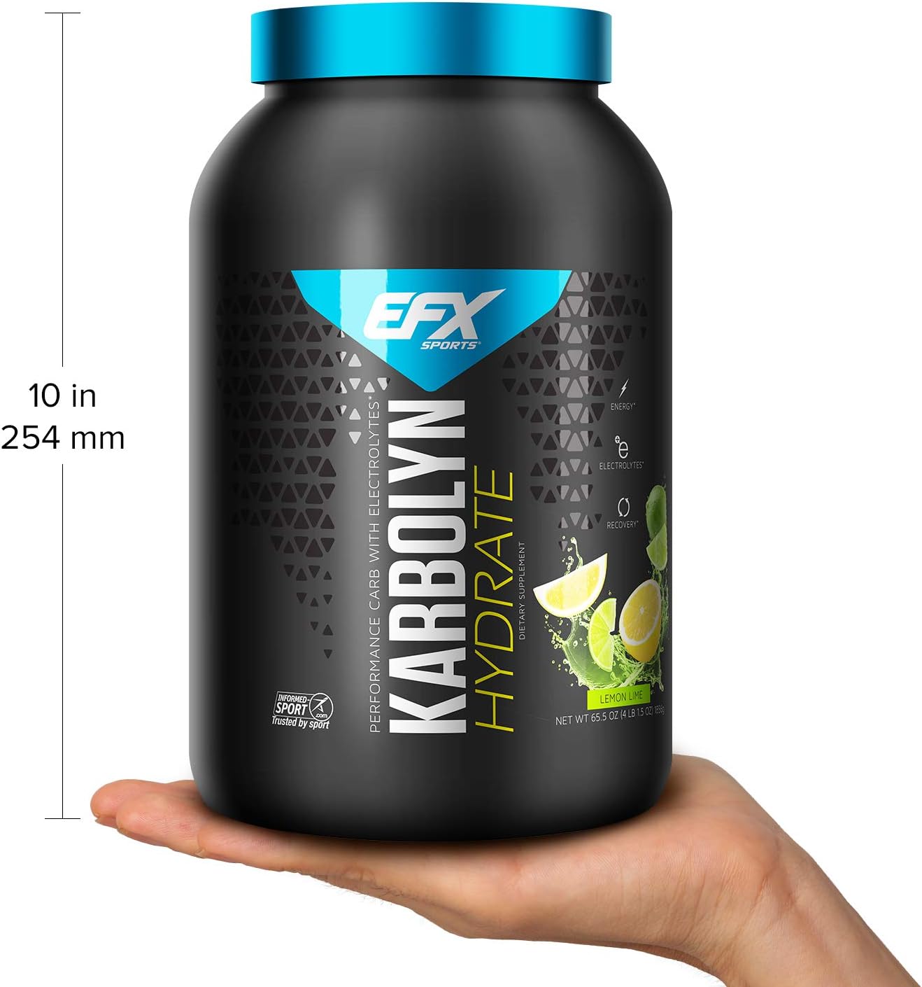EFX Sports Karbolyn Hydrate | Sugar-Free Sports Drink | Carbohydrate Supplement Powder + Electrolytes | Carb Load, Energize, Improve & Recover Faster | Easy to Mix | Lemon Lime (4 LB 1.5 OZ) : Health & Household