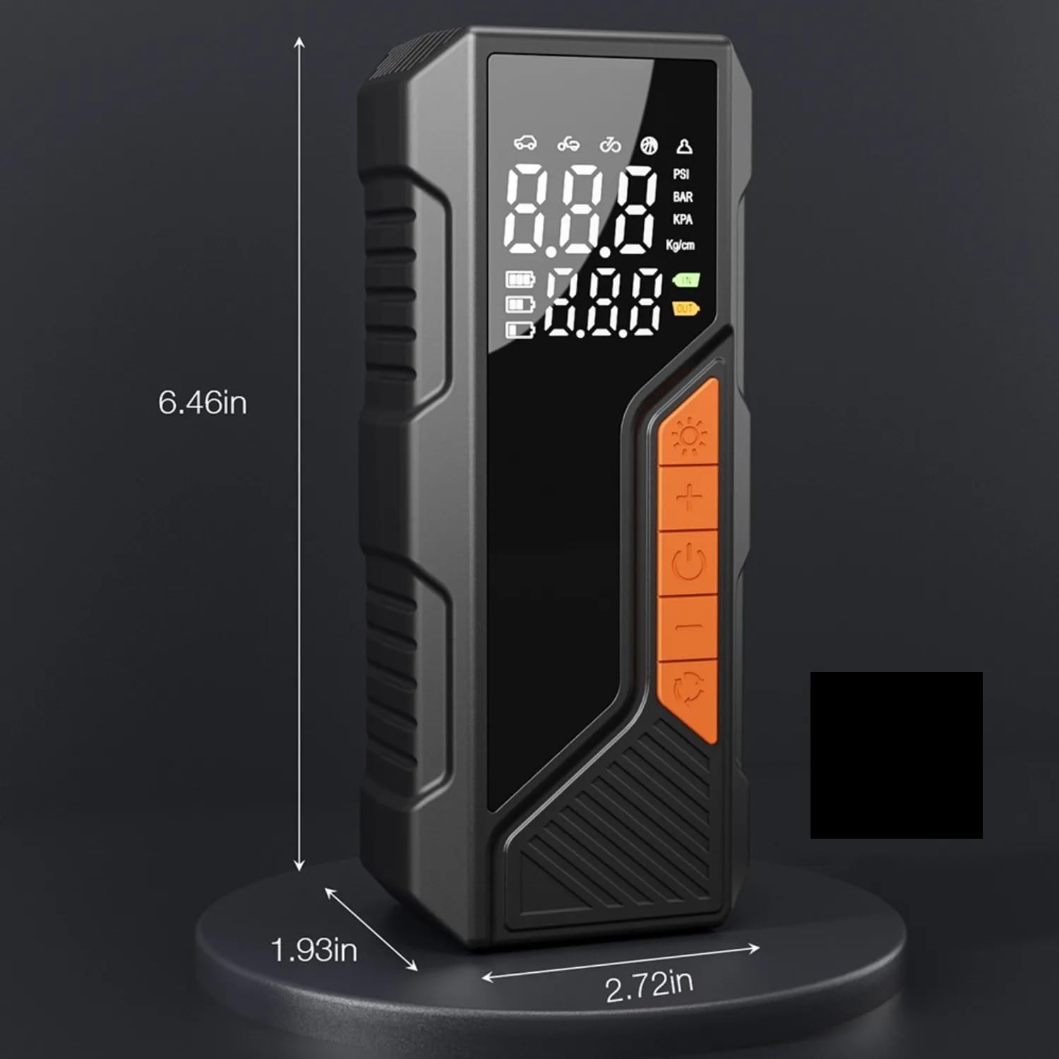 Inflador Ruedas Coche Inflador de neumáticos inalámbrico de 150PSI, compresor de Aire portátil, manómetro Digital, luz LED para Coche y Motocicleta Compresores de Aire portátiles