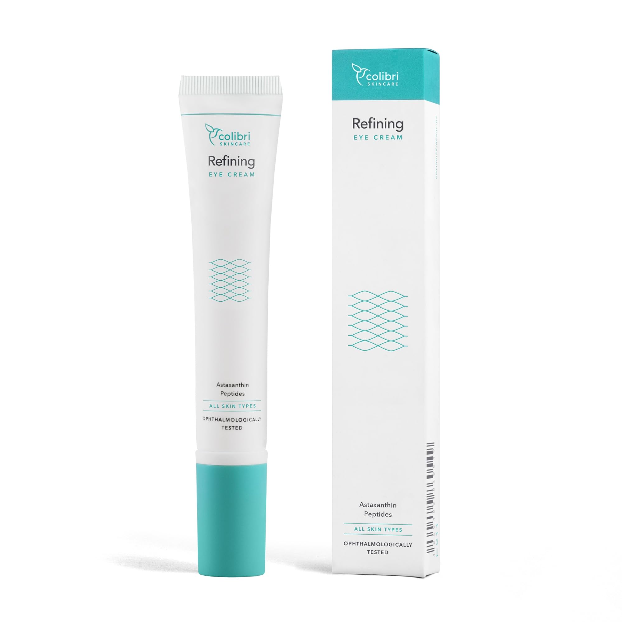 colibri skincare REFINING EYE CREAM (20ml) - Crema contorno de ojos contra arrugas y ojeras, ayuda con la hinchazón, para una piel radiante y rellena debajo de los ojos