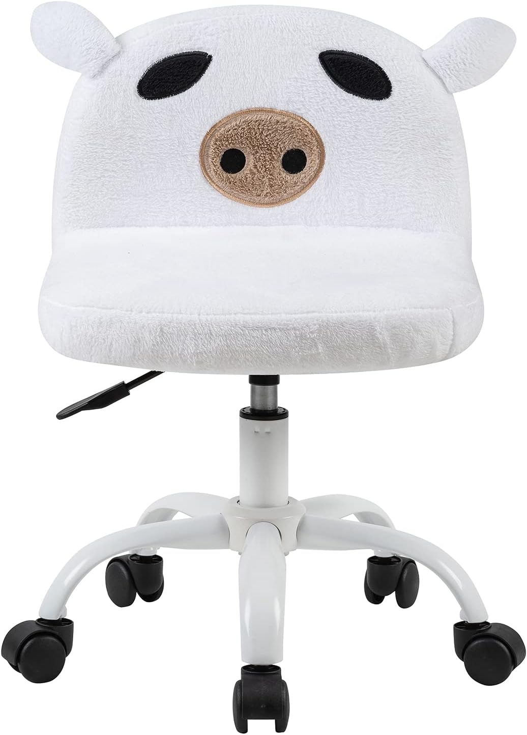 LEEJAY Cute Fuzzy Desk Chair for Teen Girls Fancy Girl