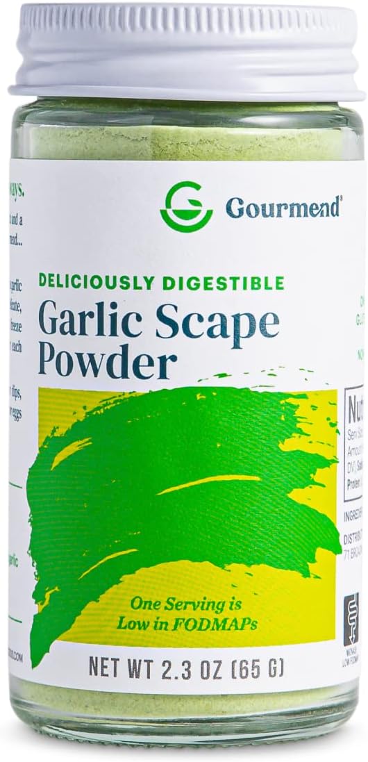 Foods Organic Garlic Scape Powder – Certified Low FODMAP, Filler Free, Gluten Free, 100% Natural, No Corn Starch, Maltodextrin, Flavors or Other Fillers