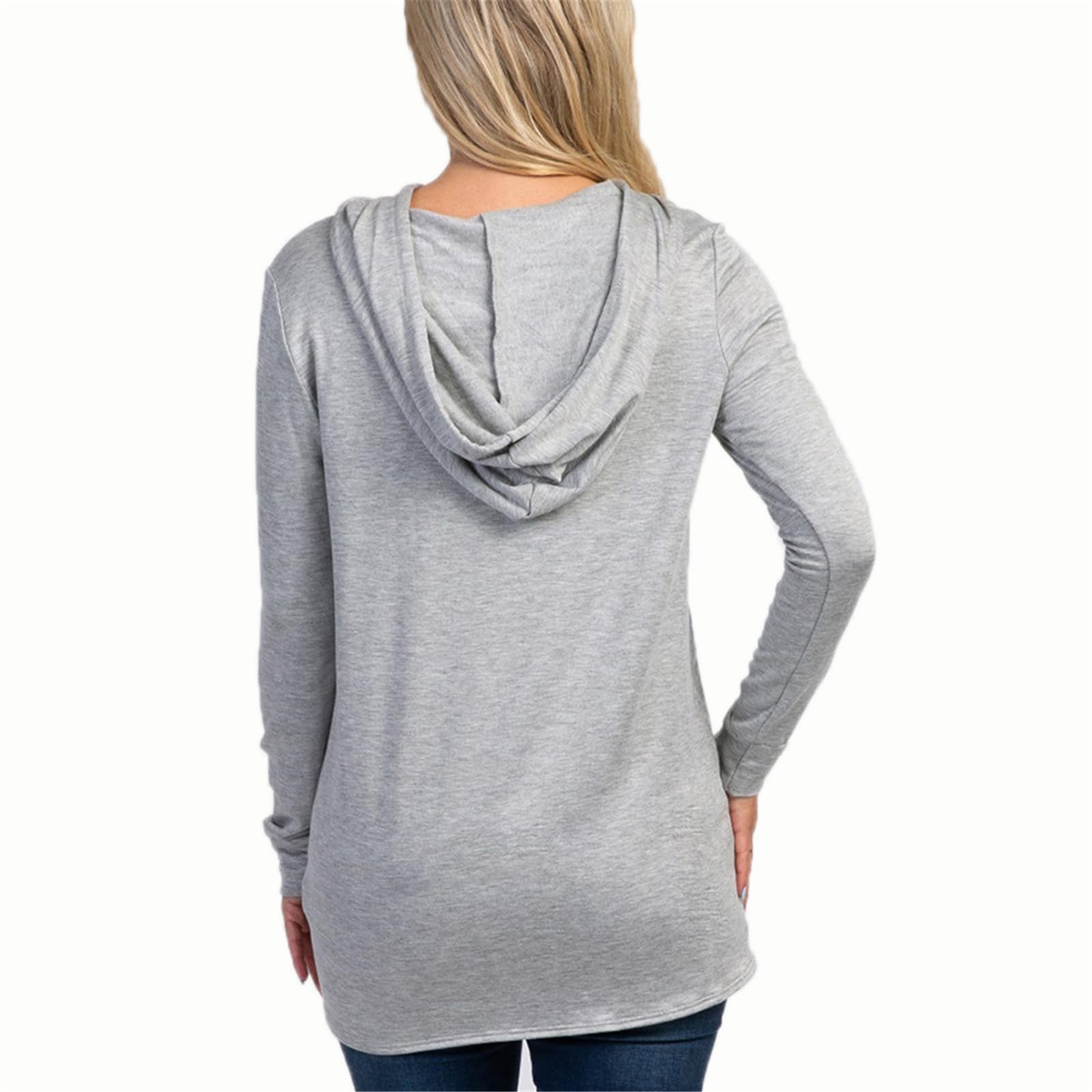 Sudadera de maternidad elástica para invierno, con capucha, tela transpirable, ajuste espacioso, ropa de embarazo, cordón ajustable, algodón y poliéster, sudadera de maternidad