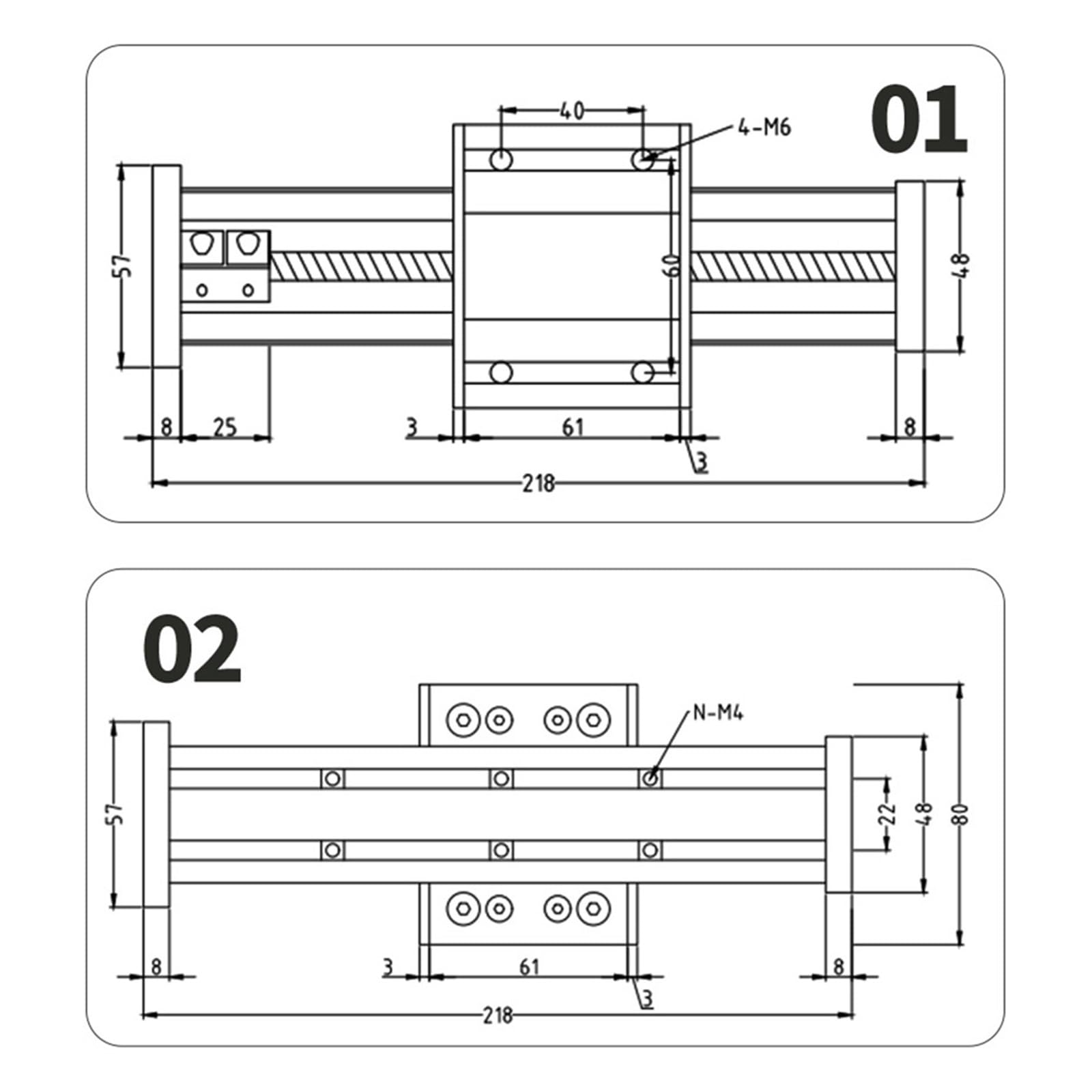 Guide lineari, Vite A Ricircolo di Sfere con Guida Lineare SFU1204 1605 C7 con Motore Passo-Passo for Parti del Router CNC Fai-da-Te Fase Lineare XYZ per Macchine CNC(SFU1605,100mm)