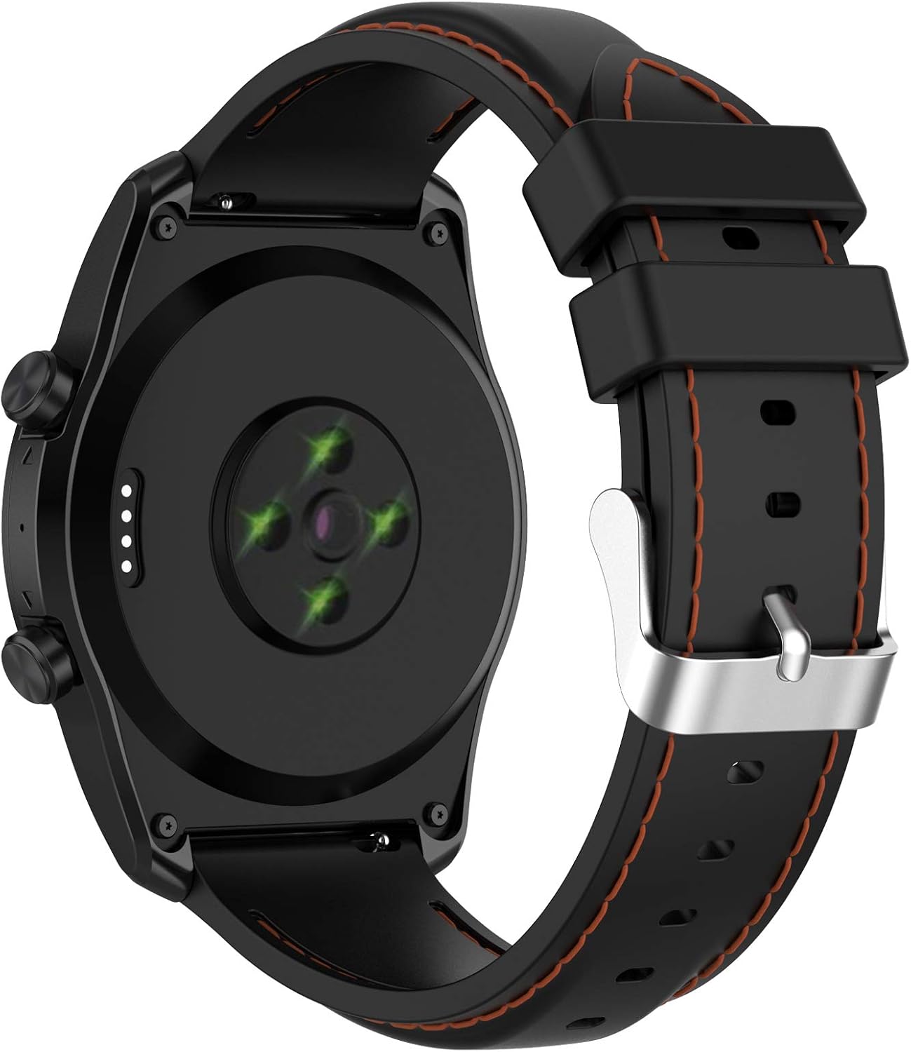 LOKEKE Compatible with TicWatch Pro 3 Replacement Wrist Band - 22MM Replacement Silicone Wrist Watch Band Strap Compatible with TicWatch Pro 3/3 LTE(Silicone Black) image 4