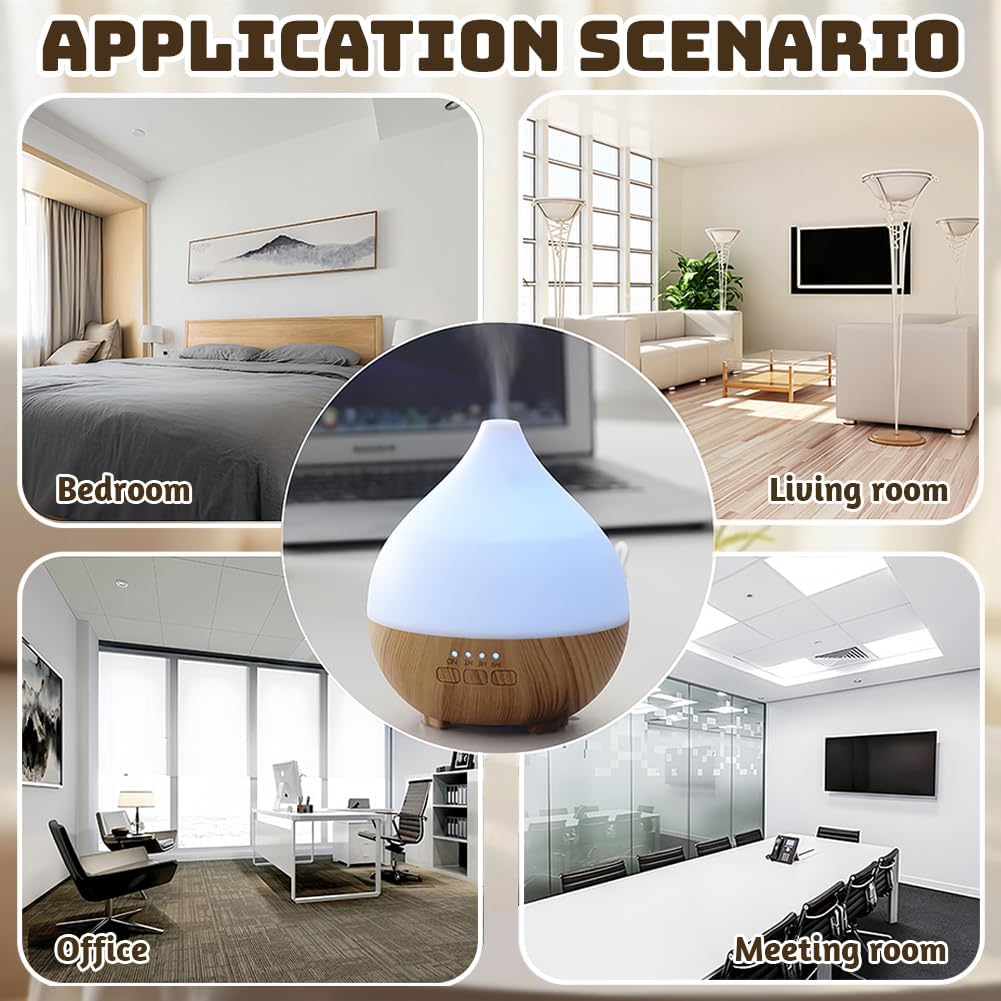 flintronic Diffusore di Oli Essenziali, 100ml Ultrasuoni Diffusore di Aromi Umidificatore Ambiente, Con LED a 7 colori, per Camera da Letto, SPA, Ufficio, Neonato