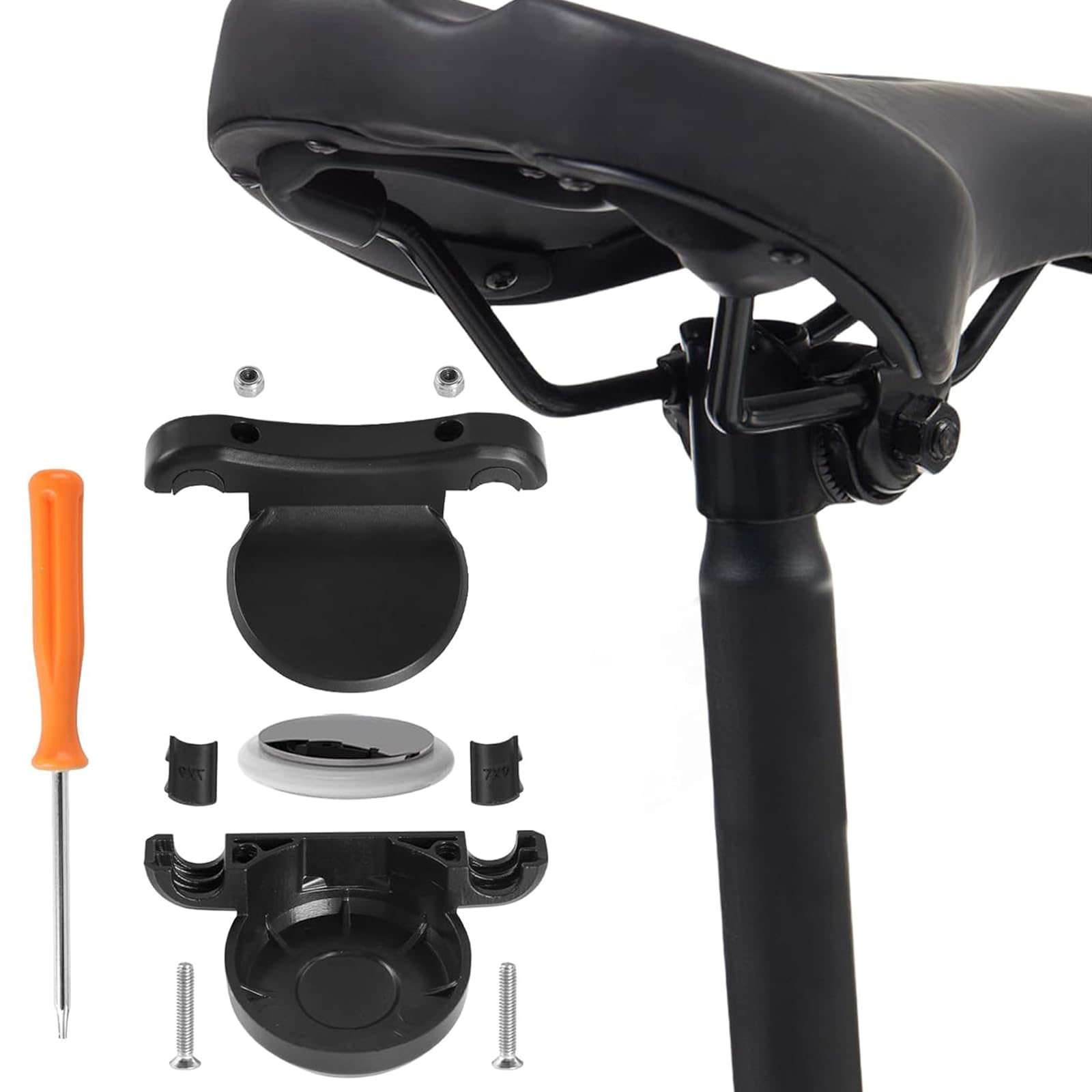 YEWCEP Rennrad Zubehör, für den Sattel Fahrrad Diebstahlschutz Fahrradhalter, Diebstahlsicherer für AirTag Halter, Versteckte Airtag Fahrrad Halter 