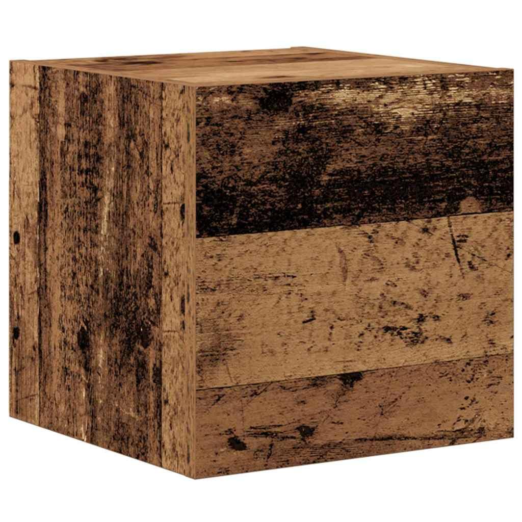 Ensemble meuble TV 8 pièces bois ancien en bois d'ingénierie avec étagères murales, portes, tiroirs, rangement multifonction pour salon séjour chambre, support console audio vidéo suspendu