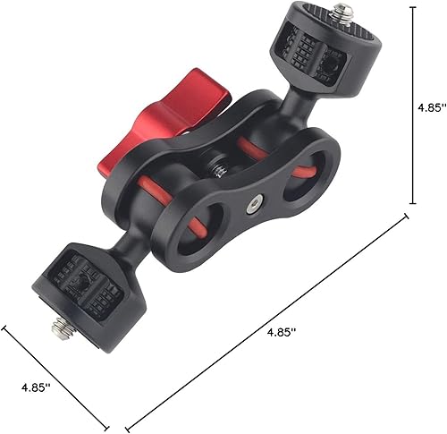 Miniatura 9 de Brazo mágico articulado para cámara de campo, montaje en brazo de fricción con cabezas esféricas de 1/4-20 (4.9 pulgadas)