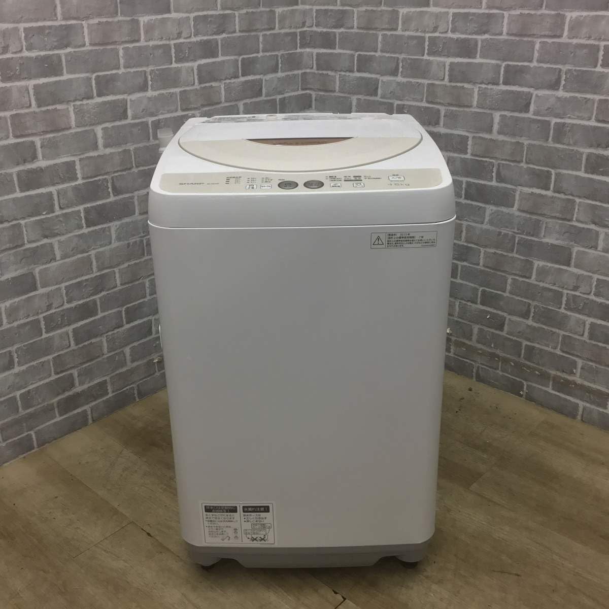 Amazon.co.jp: シャープ 4.5kg 全自動洗濯機 ベージュ系SHARP ES-GE45P