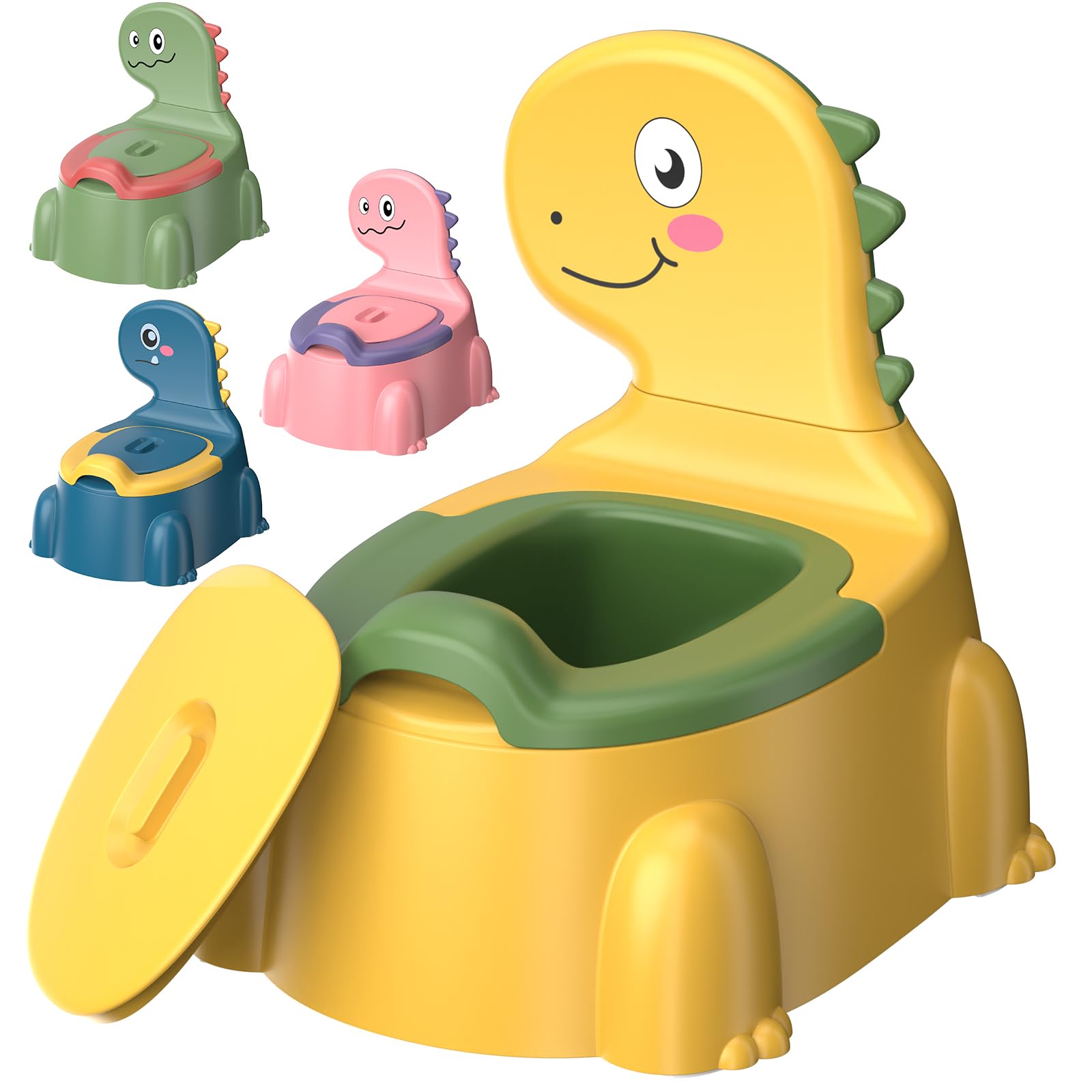 Potty Training Toilet Toddler Potty Chair Kids Boys Girls Dinosaur Animal Comfortable Potties Training Seat for Childrens Ages
