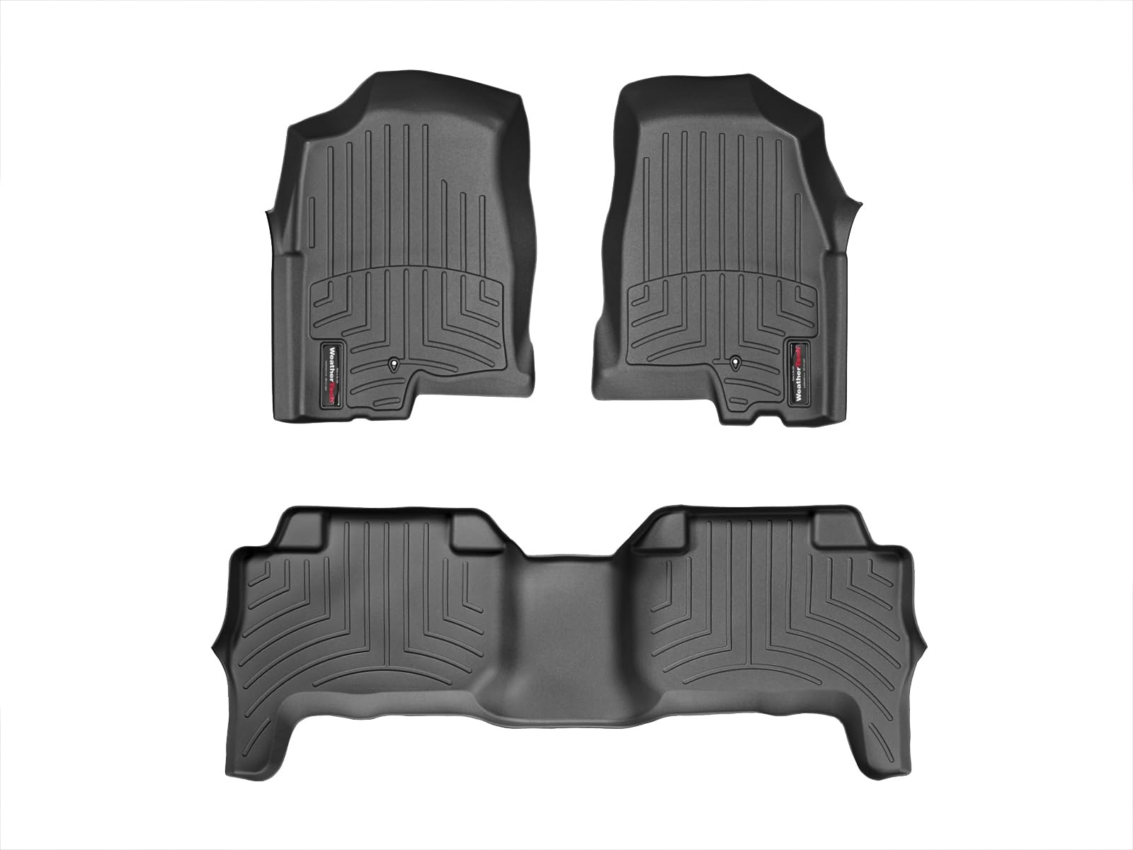 WeatherTech Custom Fit FloorLiners for Chevrolet Colorado, i-Series, Canyon - 1st & 2nd Row (445021-440092), Black