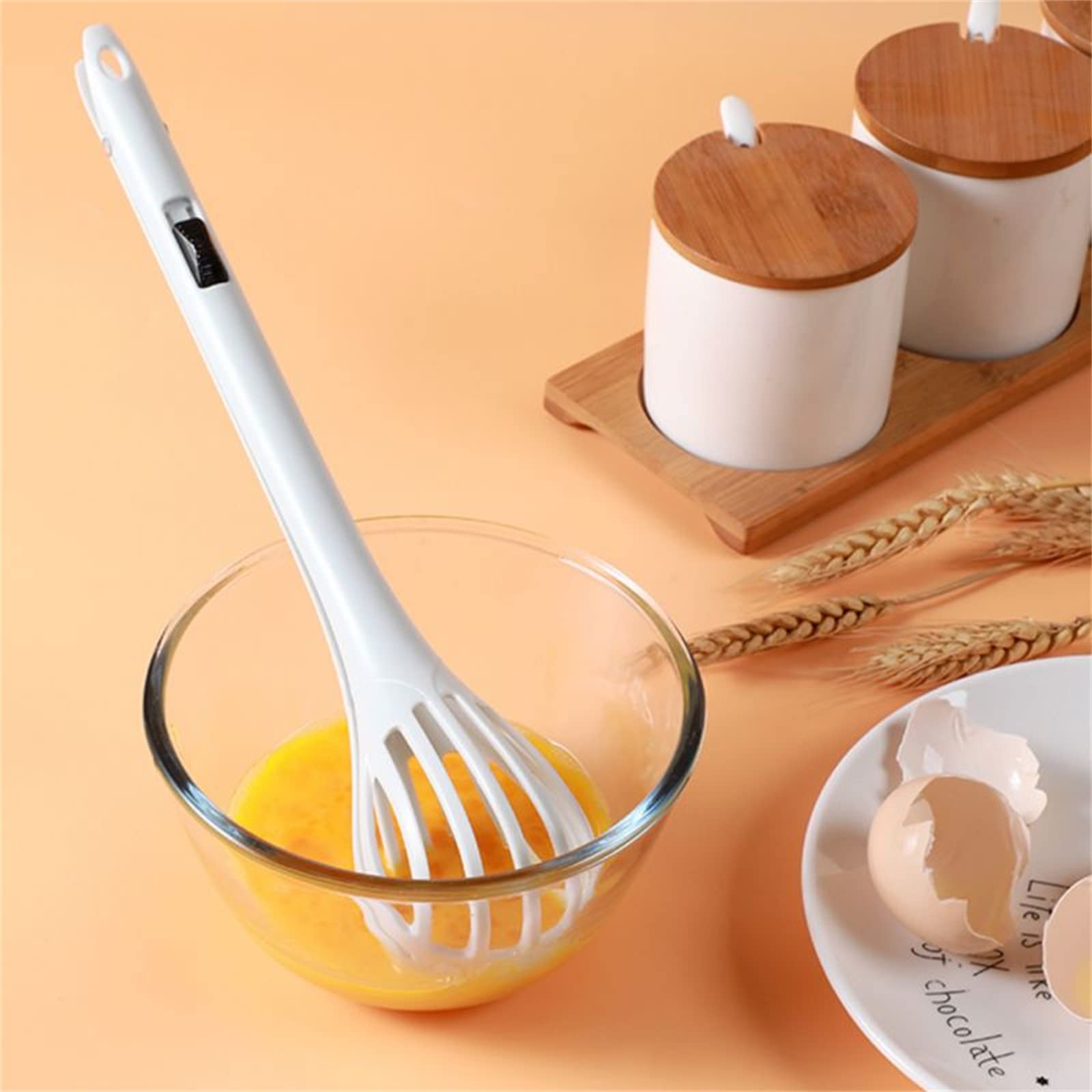 Multifunktionaler manueller Schneebesen und Eierschlägel, 2-in-1 Lebensmittelzange und Mixer-Halter zum Kochen, Mischen und Grillen – 2-teiliges Set