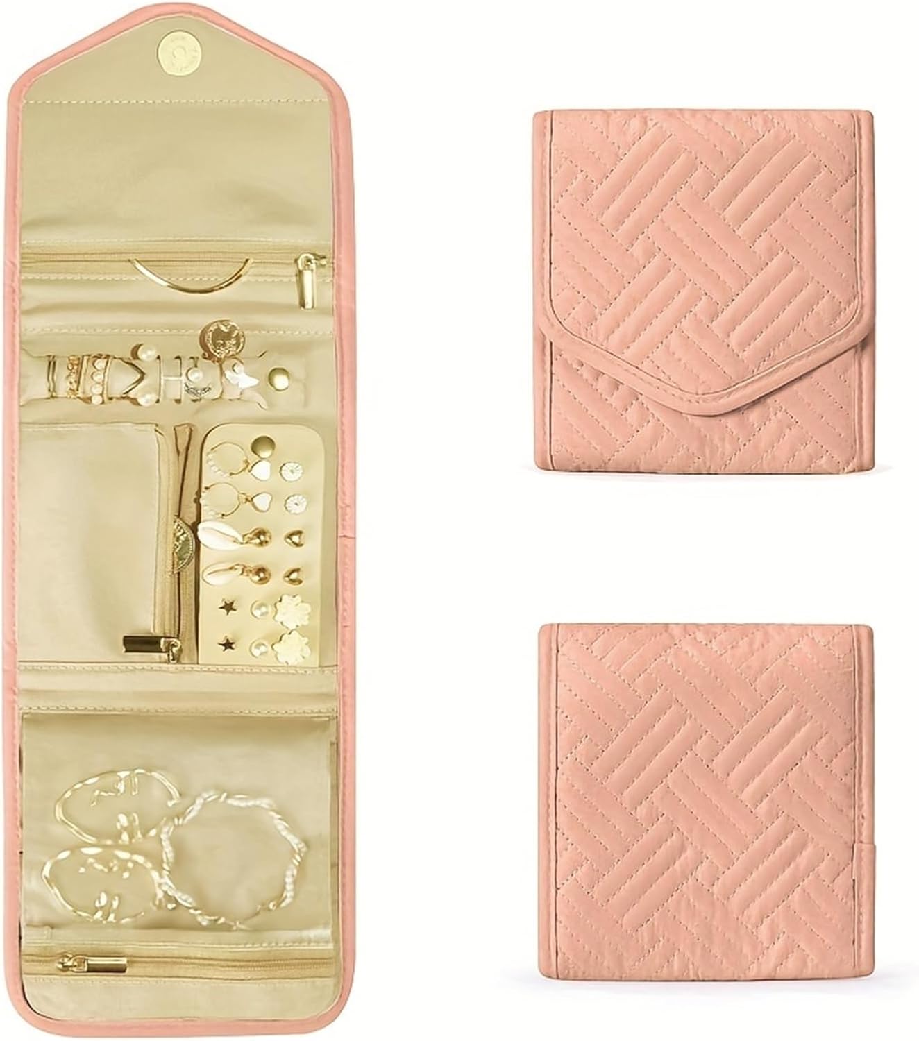 Foldable Waterproof Jewelry Travel Bag 1pc Organizer Roll