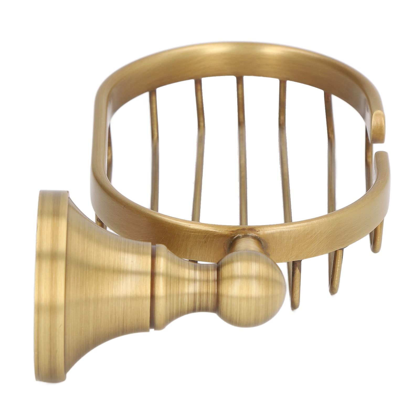 Wandmontierter Seifenspender mit hohlem Boden-Design, Seifenhalter für Badezimmer aus Edelstahl und Kupfer, dekoratives Seifenschale im Retro-Stil für Dusche, Küche und Toilette