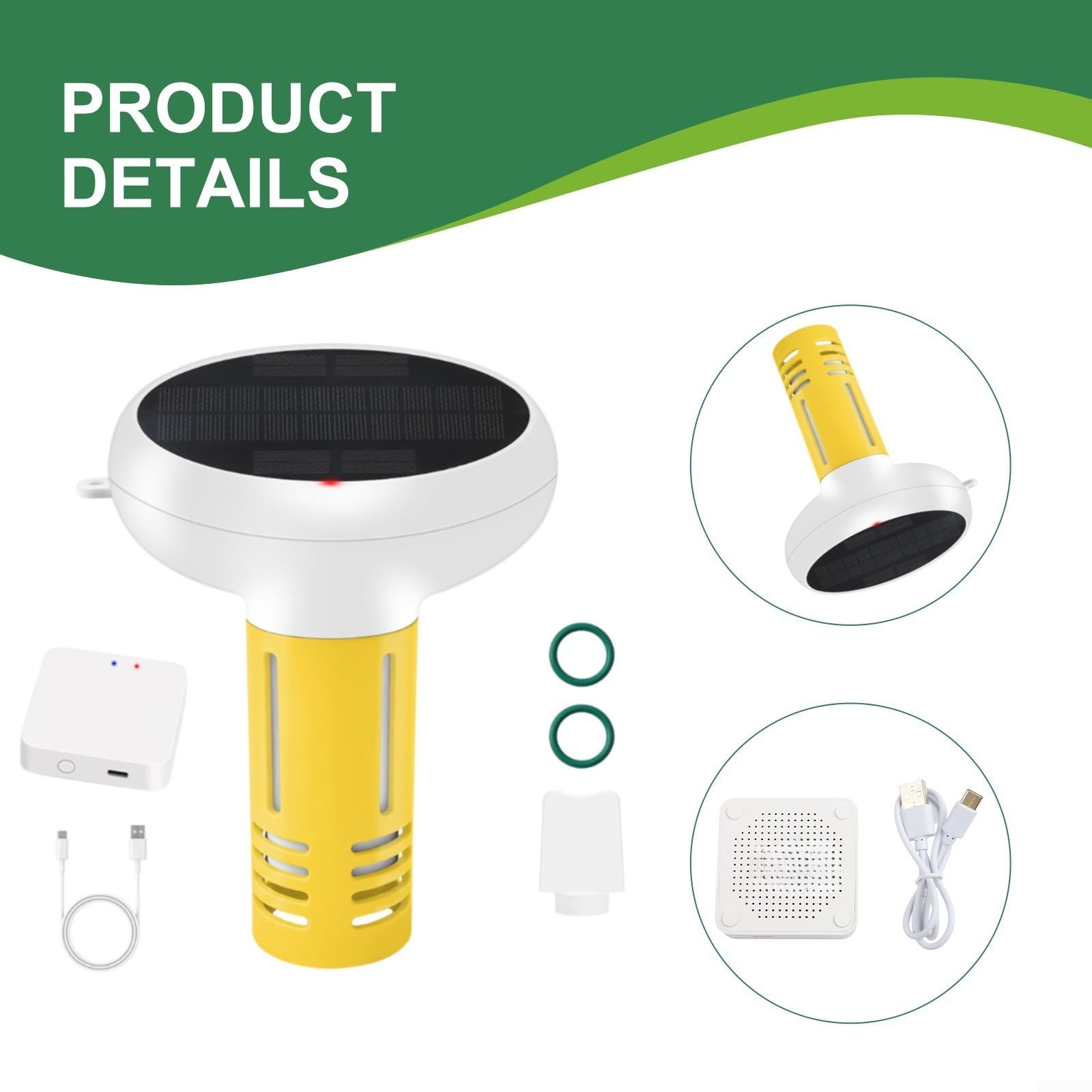 Probador de calidad del agua de la piscina para tuya,Digital pH Salinidad ORP Conductividad Temperatura Piscinas Monitor,Sensor inalámbrico de piscina (B)