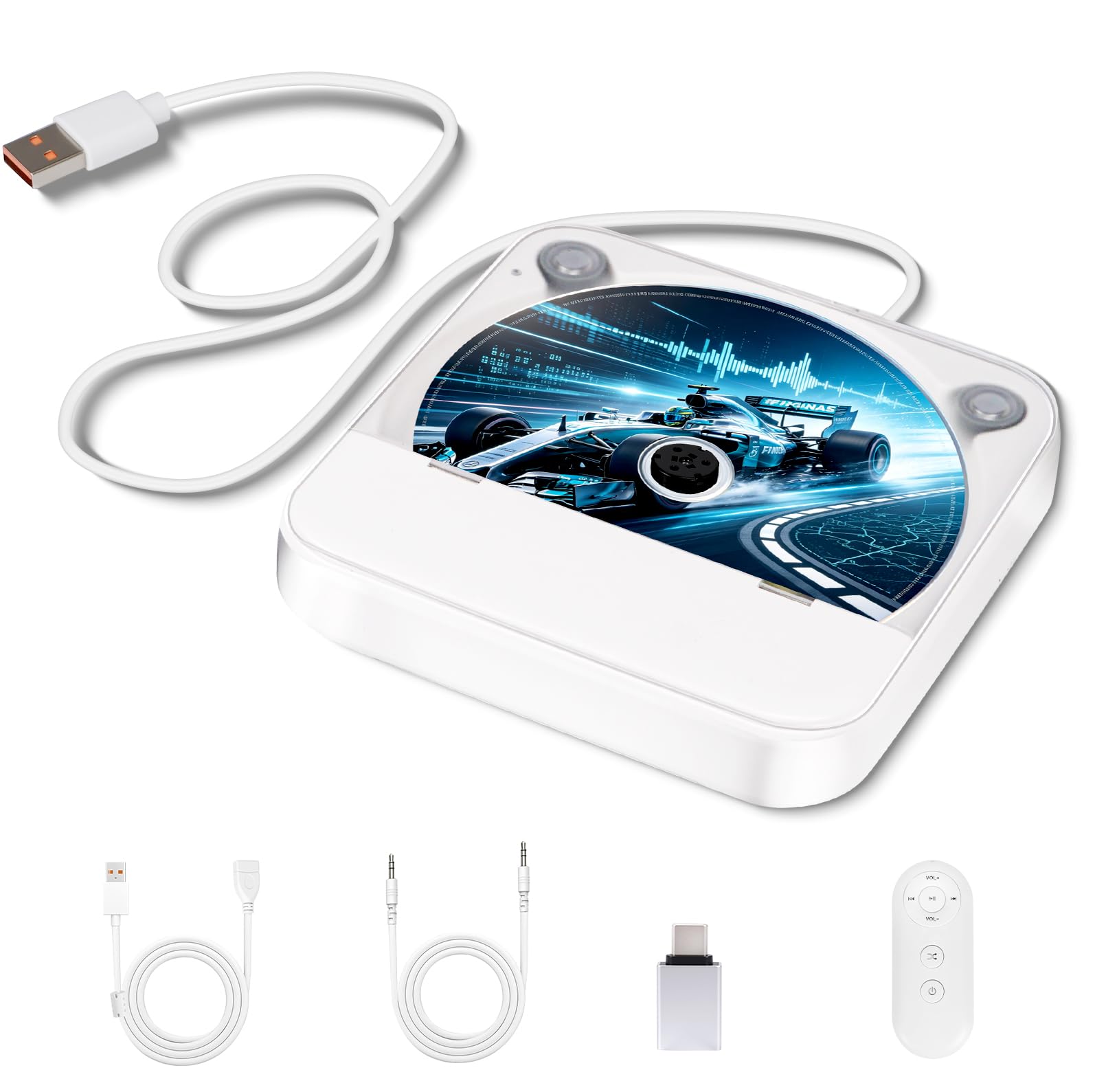 Austepax External Portable CD Player