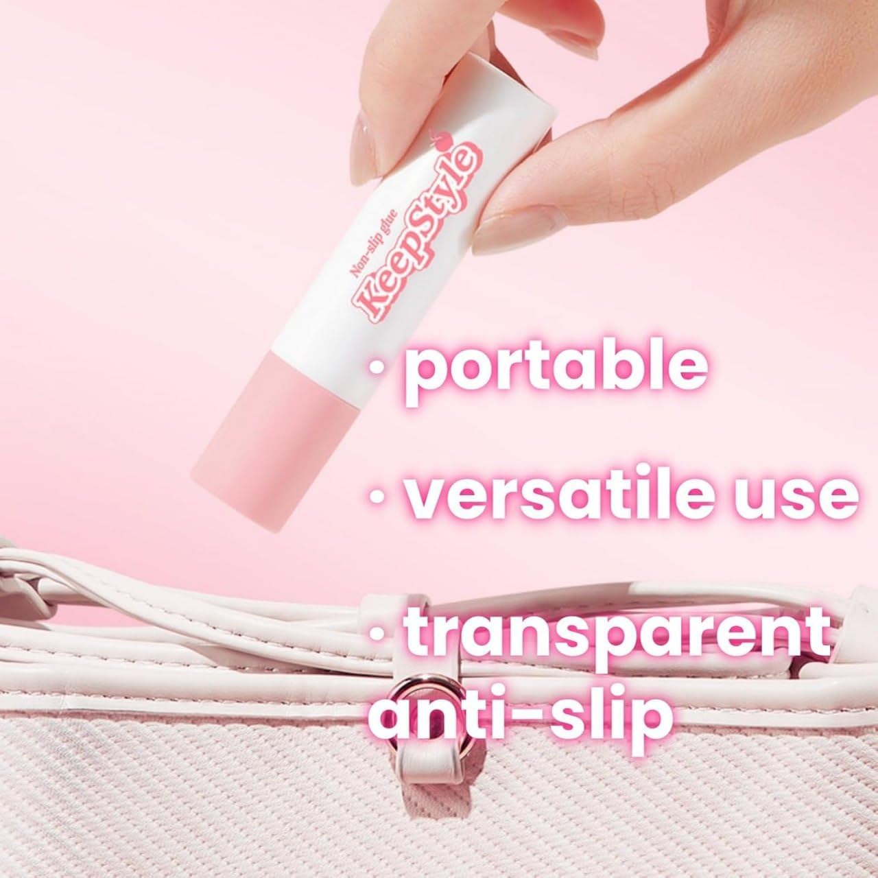 Keep Style Anti-Slip Roll-On Body Glue – 10g Skin Adhesive for Clothing, Bra, Dress Fix | Invisible, Gentle & Sweatproof Hold for Fashion & Styling 4