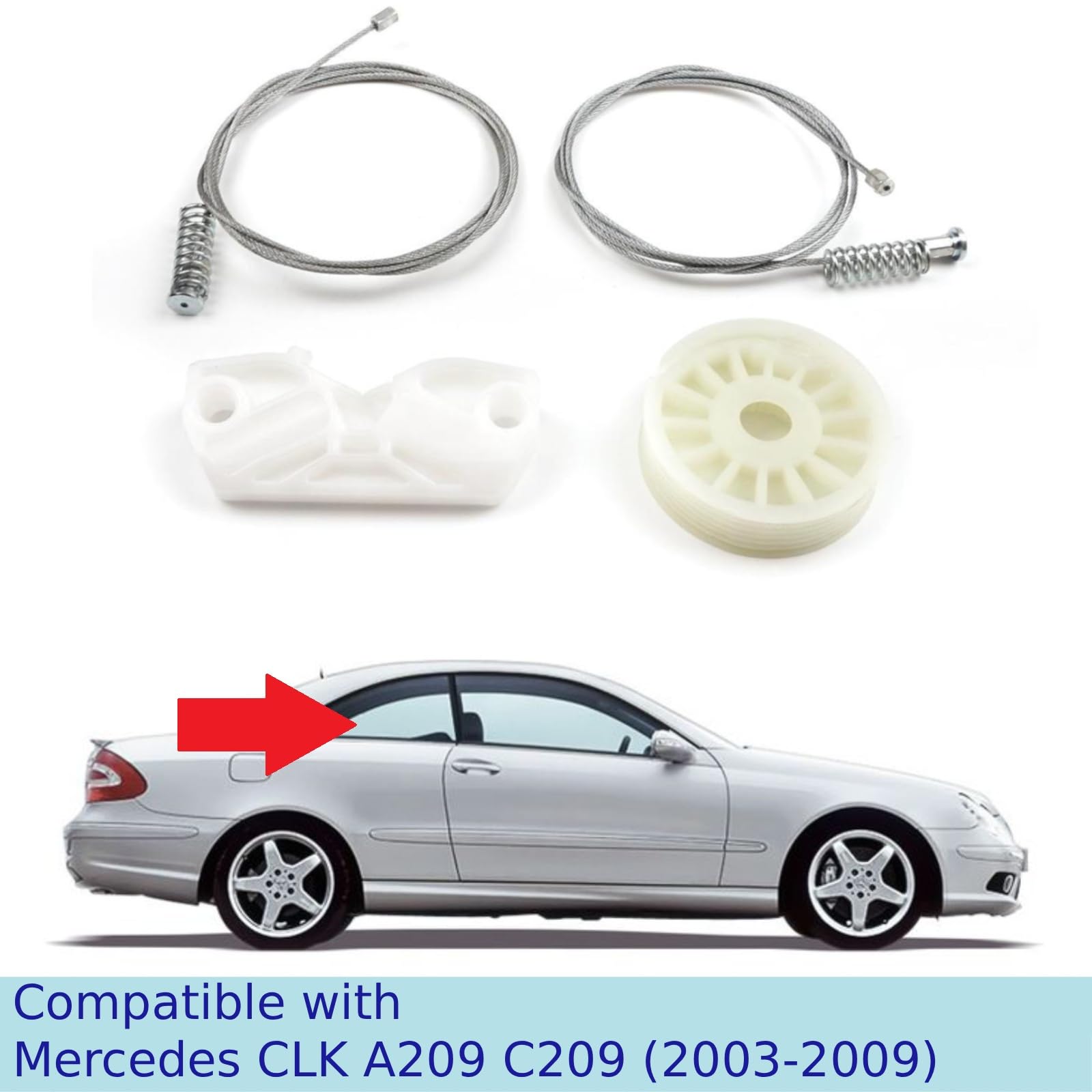 Kit Réparation Lève-Vitre Arrière Gauche Mercedes CLK A209 C209 (2003-2009)