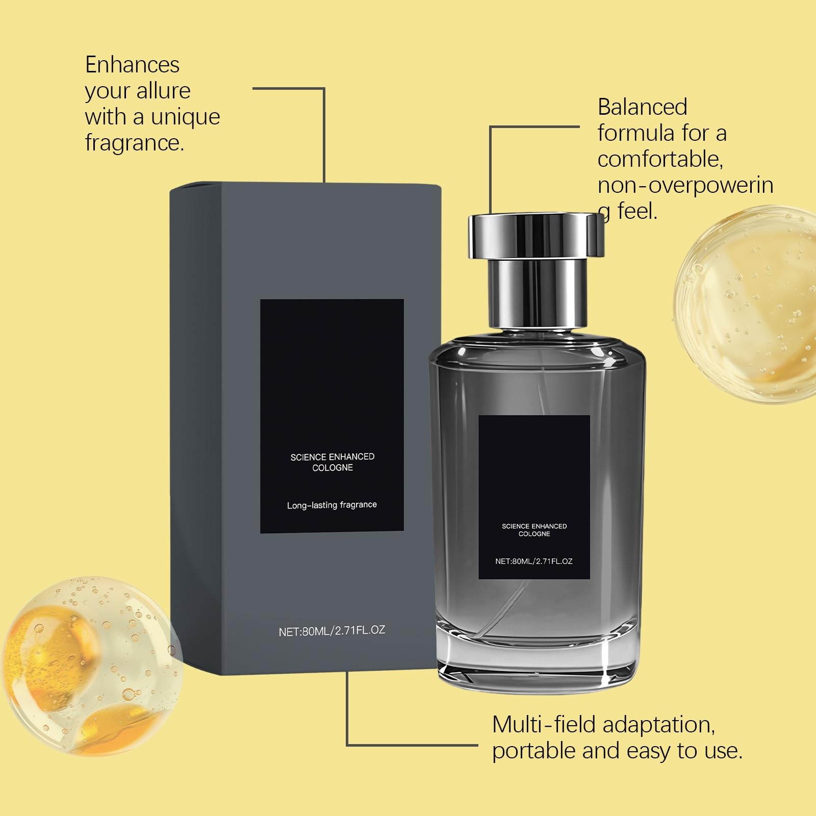 Agua de colonia para hombre con notas refinadas（B）