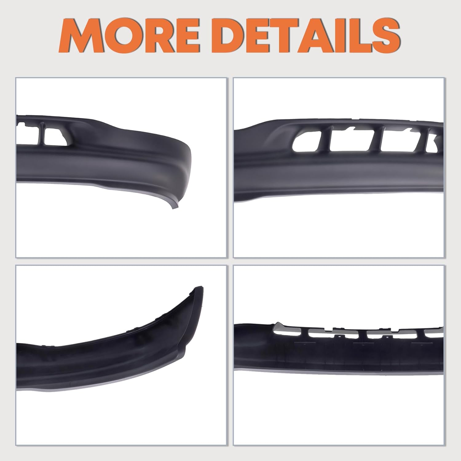 CarPartsDepot Prime Front Bumper Dam Valance Lower Air Deflector Compatible With Ford F-150 F-250 RWD Standard Extended Crew Cab Pickup 1999-2001 XL XLT Lariat XL3Z17626AA FO1095194