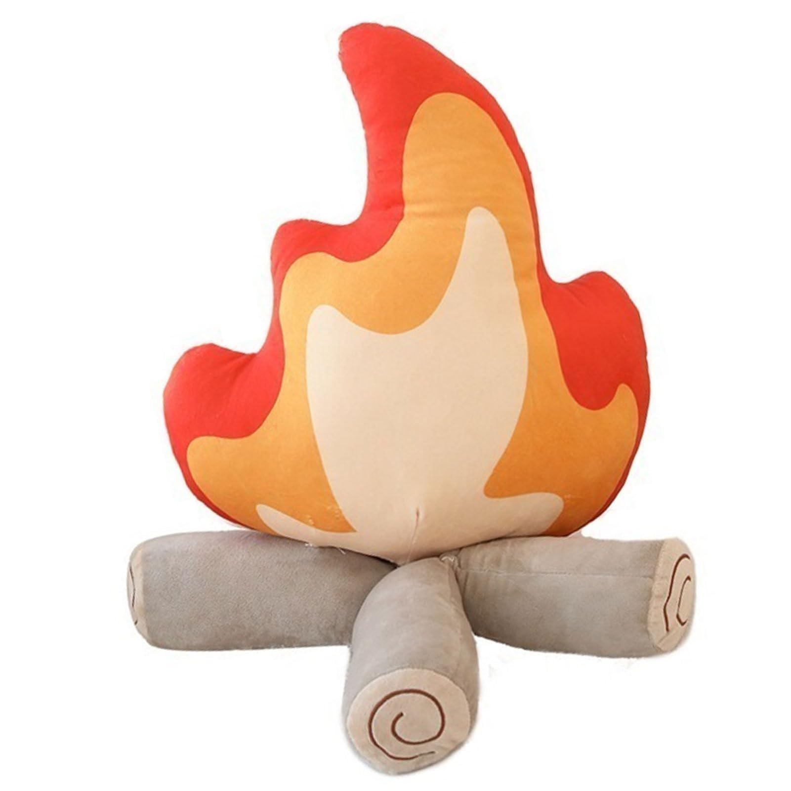 TOPLITHE Campfire Plush, Fake Fire Firewood Simulation Bonfire Pillow Plushie Soft Stuffed Gift For Boys Girls Adults Camping Room Fireplace Decor (Size : 45X40CM)