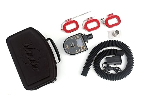 TempMaster Solo - Ventilador y termómetro automático de temperatura para barbacoa, adaptador de ventilación de parrilla gratis y funda personalizada