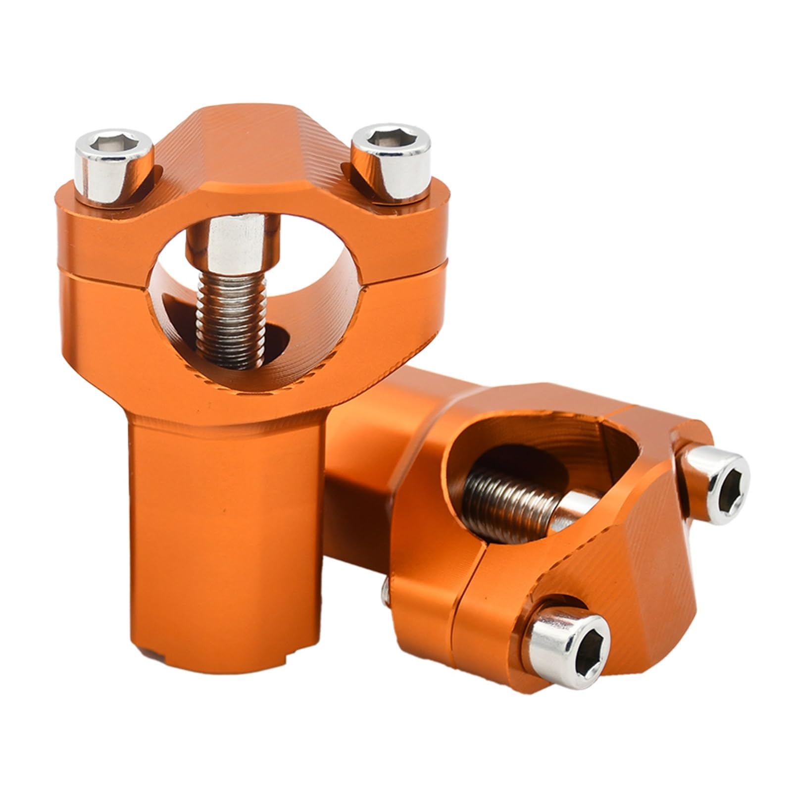 VNSMM Motorcycle CNC Handlebar Riser Bar Clamp Mount Accessories Fit For SX(Orange Increased)