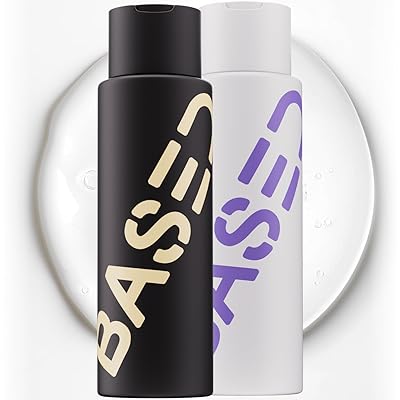 BASED Shower Duo Shampoo & Conditioner Bundle with Peppermint Oil, Coconut Oil, Cleansing Shampoo & Hydrating Conditioner for Men, No Sulfates, Parabens or Phthalates, 12 fl oz Bottle Pack of 2