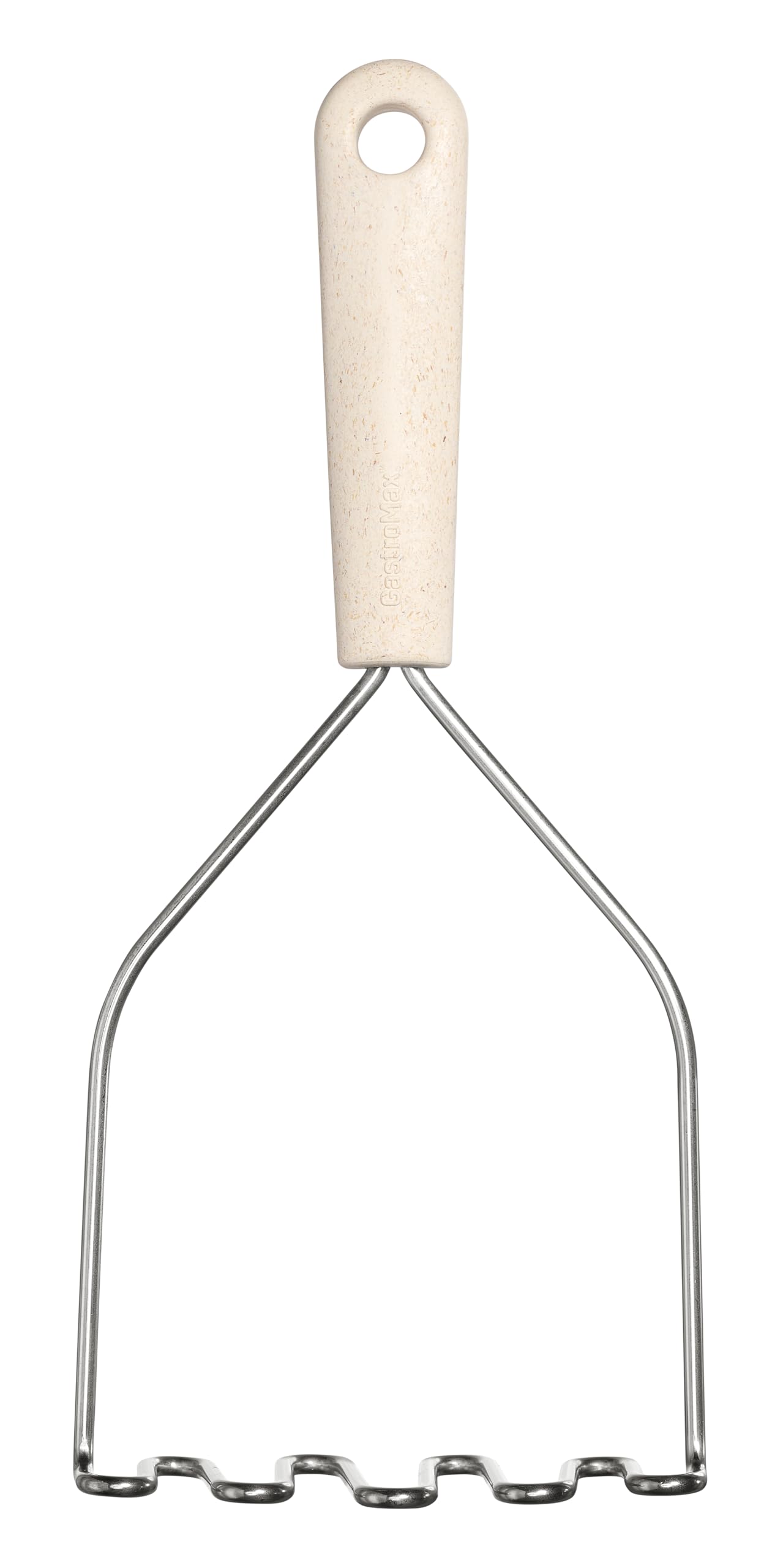 GastroMax Potato Masher 28 cm BIO | Linen | Food Cooking Kitchen Utensil | Dishwasher Safe | Food Approved and BPA Free | L28,5 x W12 x H6,5 cm