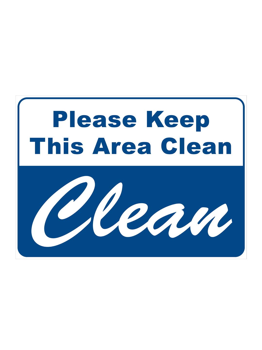 999Store office supplies sunboard keep area clean sticker signage sign board Blue (30X22 Cm) (B07P81JJVD) Amazon Price History, Amazon Price Tracker
