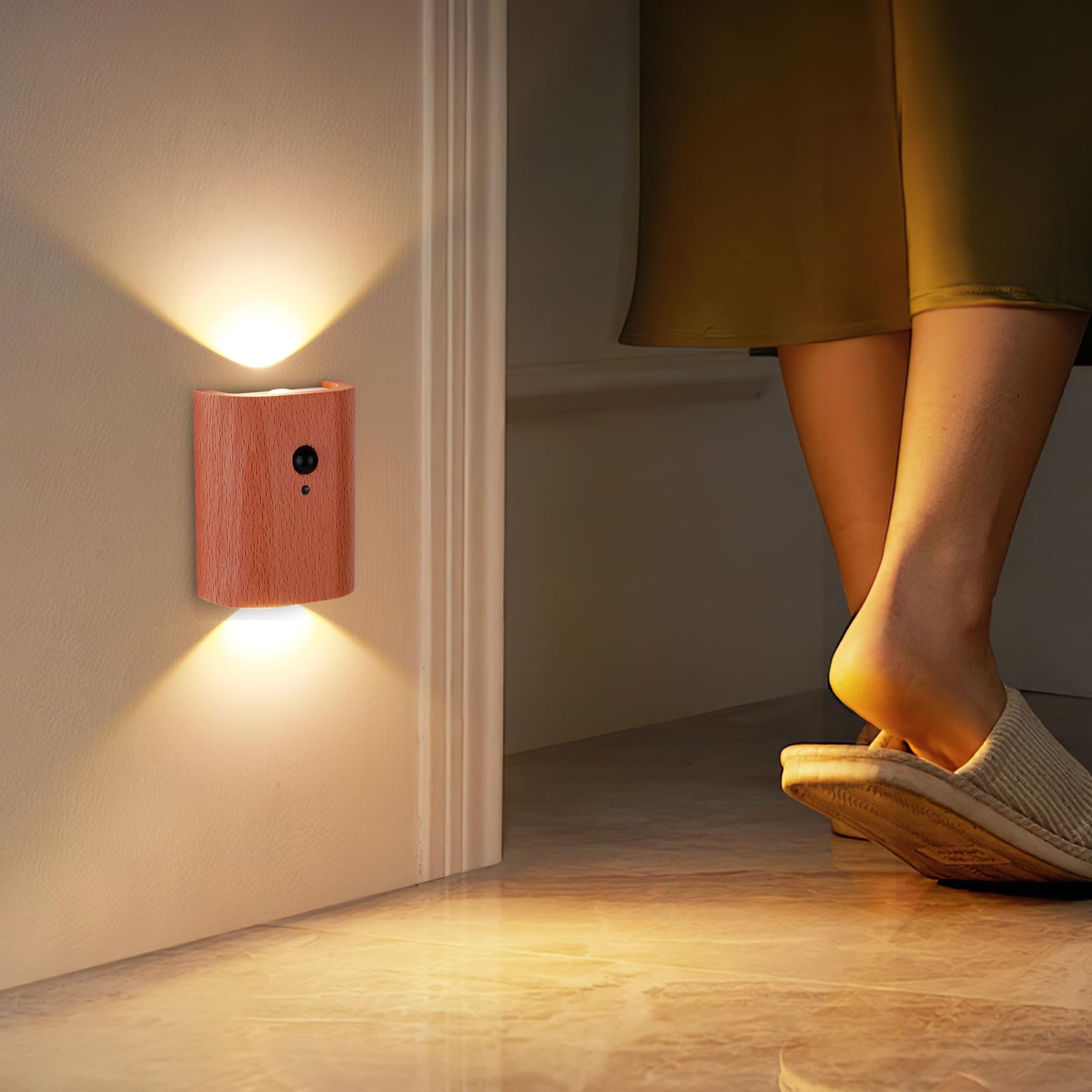 SuerZaro Rechargeable Wall Lights Motion Sensor, Magnetic UP and Down Light Wireless LED Wall Night Lights - Image 4
