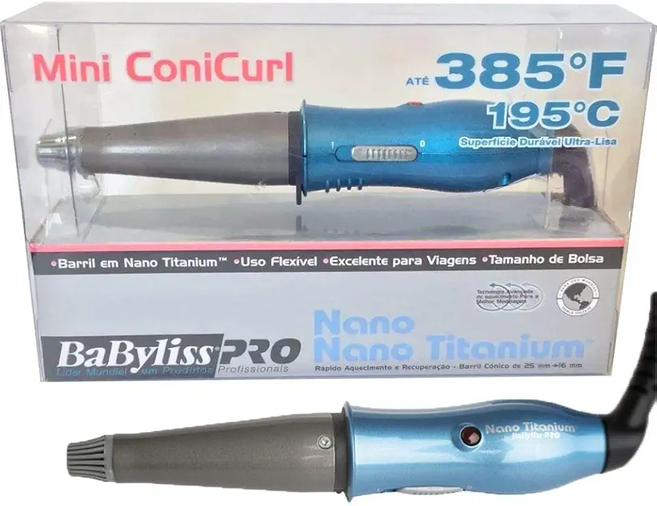 Mini CONE Modelador de Cachos Nano Titanium Babyliss PRO