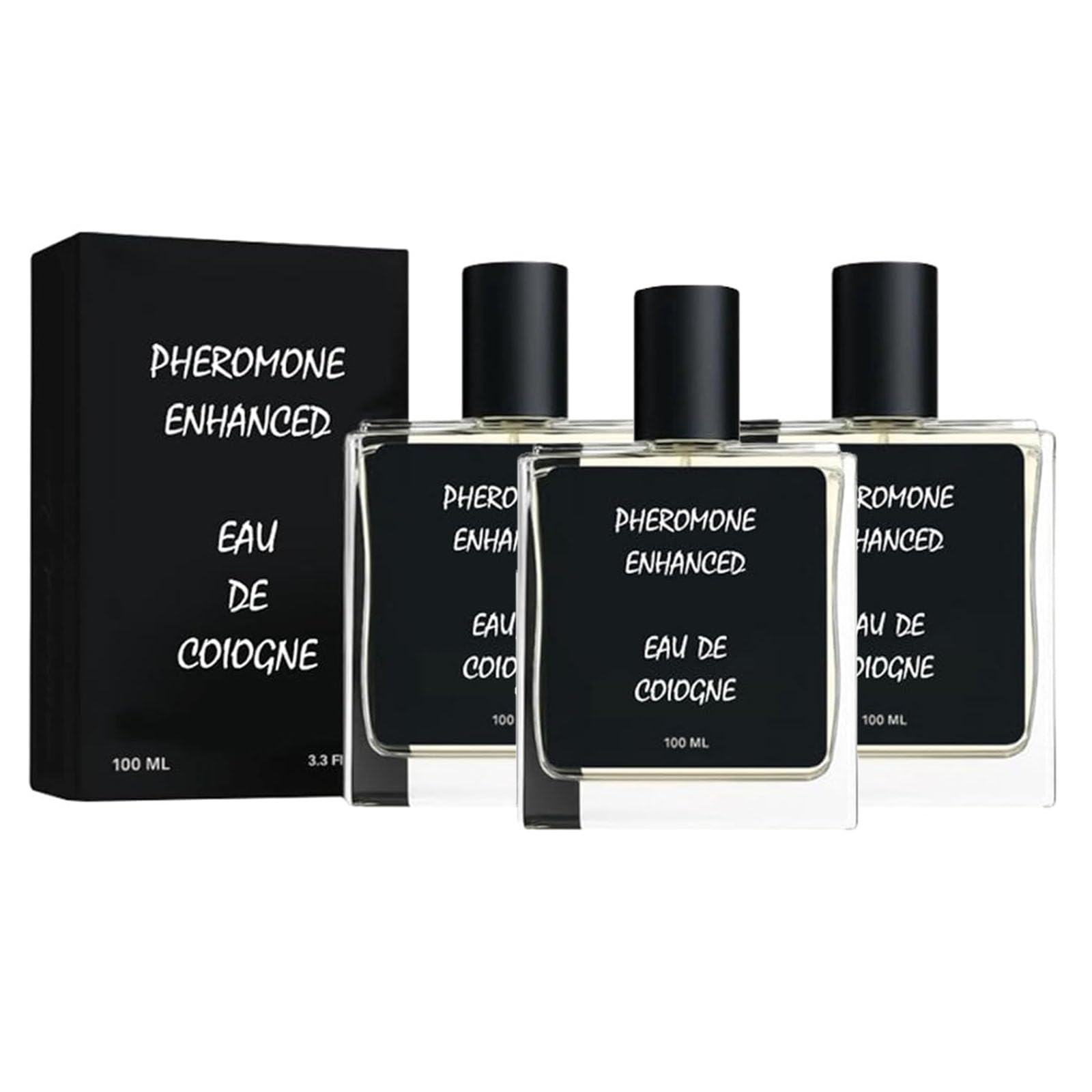 Agua de Colonia con Capas Atrevidas para Hombre, 100 ml, Perfume de Feromonas para Hombre, Colonia de Larga Duración con Aroma Refrescante para el Día a Día (3pcs)