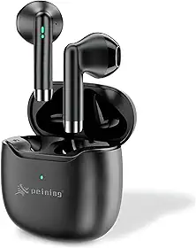 Fone de Ouvido Bluetooth 5.4 Sem Fio TWS, À Prova d’Água IPX4, Case de Carregamento, Microfone Embutido, Som Estéreo Hi-Fi, Bateria Longa, Anti Ruído, Compatível Android e iPhone (Preto)