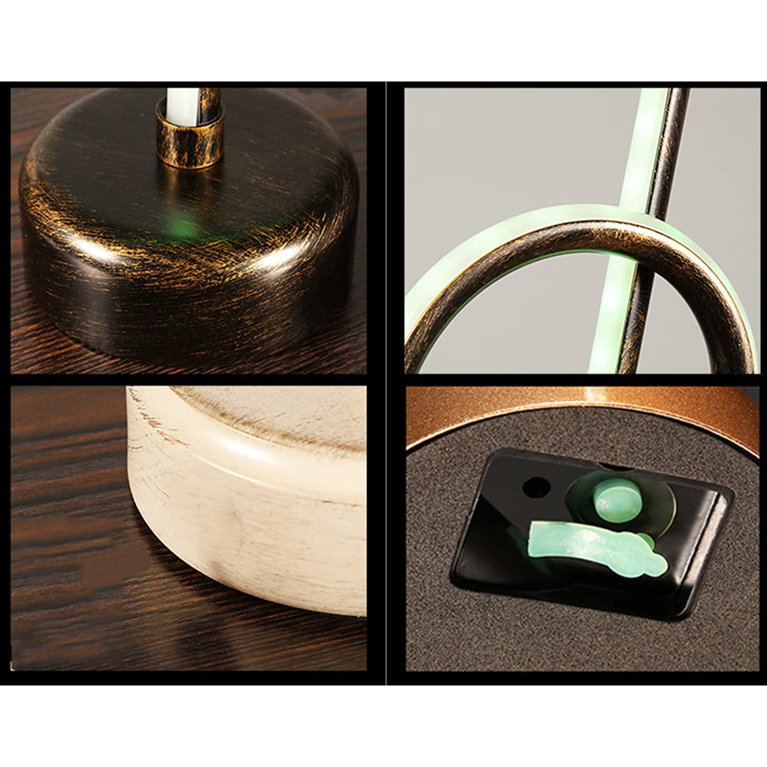 Lampada da tavolo a LED ricaricabile senza fili Design portatile con note musicaliLuce notturna portatile Lampade da comodino in metallo e alluminio per hotel Soggiorno Camera da letto Ristorante