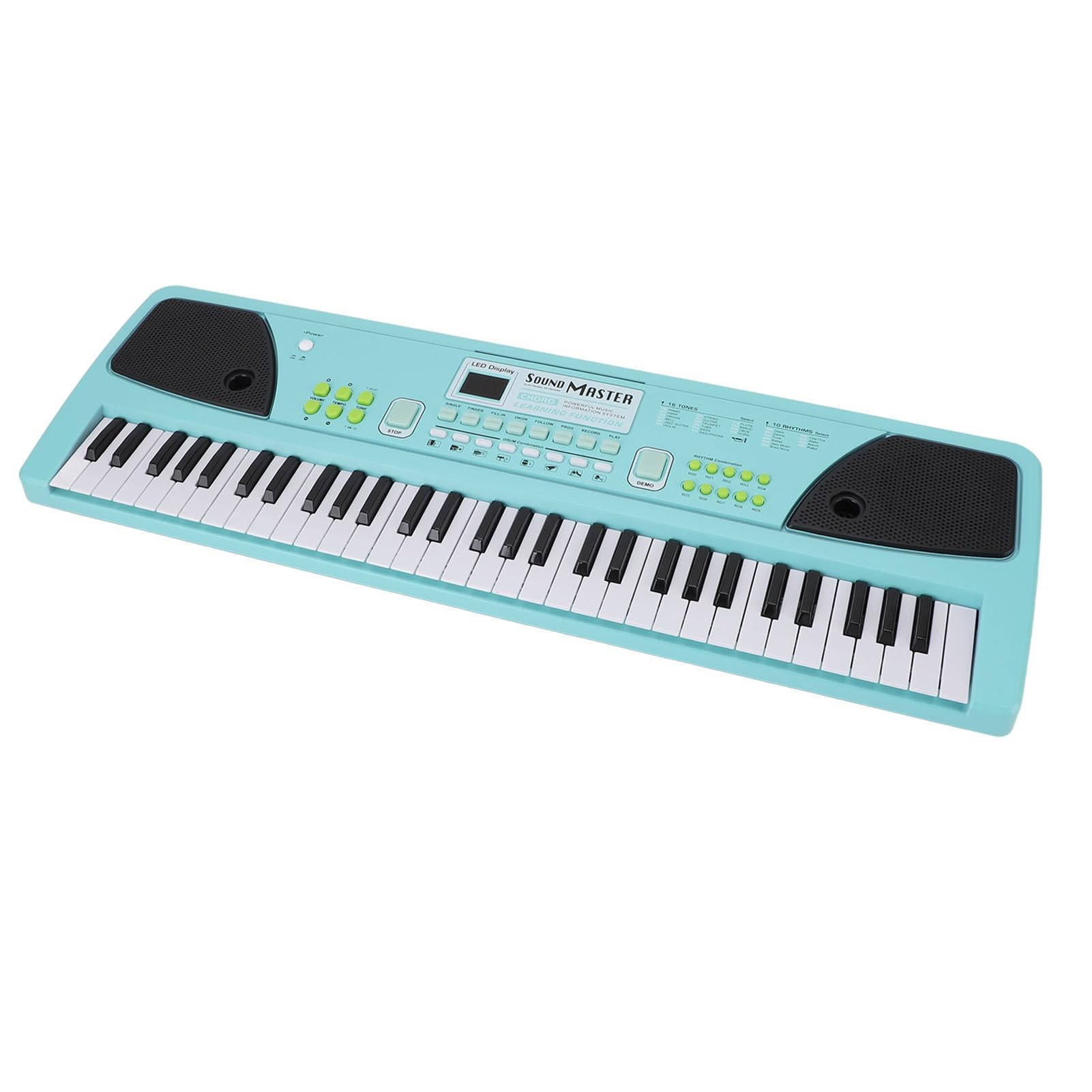 SEAFRONT Pianoforte con Tastiera Elettronica a 61 Tasti con Microfono USB Ricaricabile 16 Toni 10 Ritmi 6 Demo per Bambini Principianti