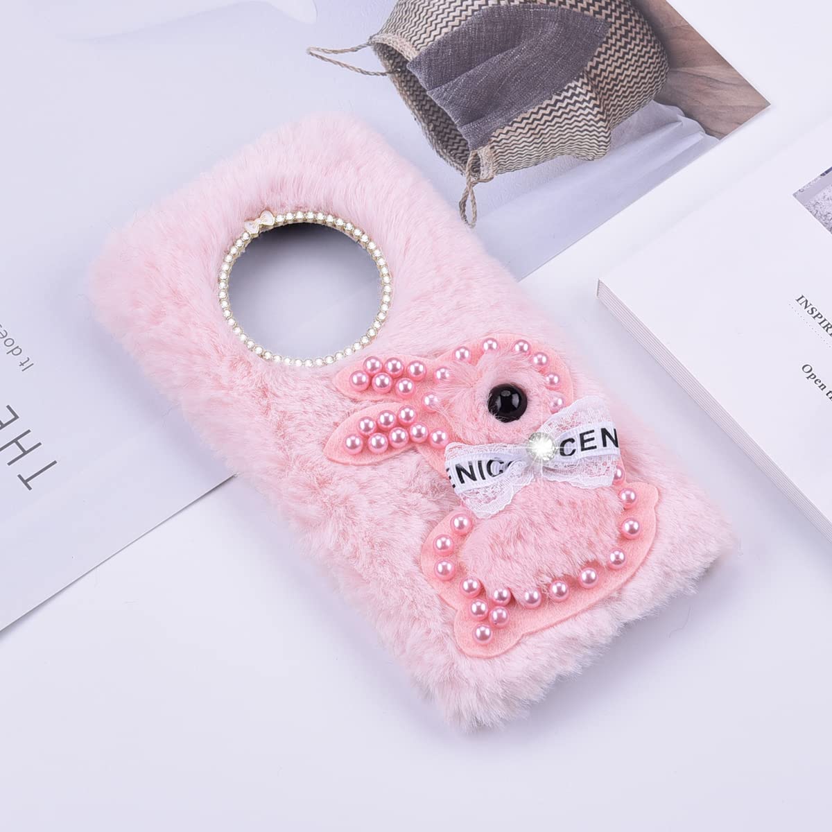 Cover Coniglio Peluche Diamanti Per Honor X7 Custodia Peluche Per Honor
