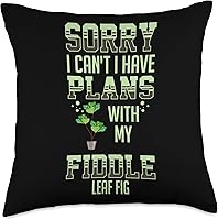 Vista 1 de Fiddle Leaf Fig Ficus Lyrata Care - Almohada de interior para plantas de árbol, 18 x 18 pulgadas, multicolor
