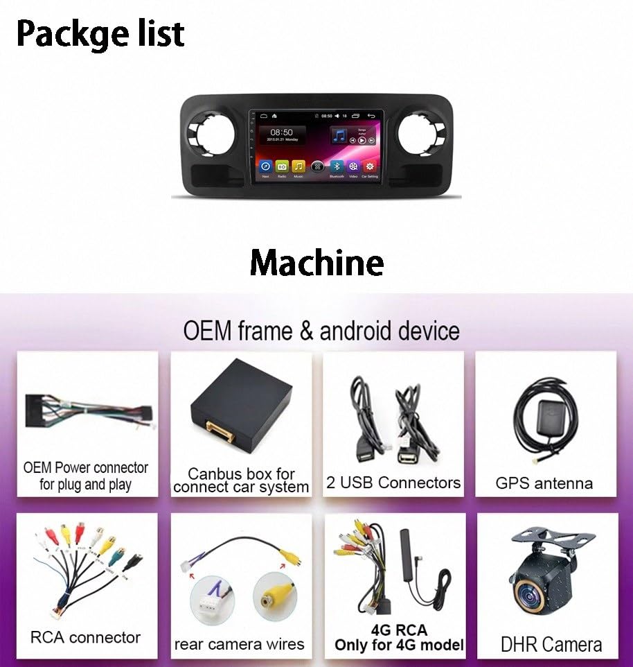 Pantalla de coche inalámbrica para Sprinter con Mirror Link y Android Auto 7