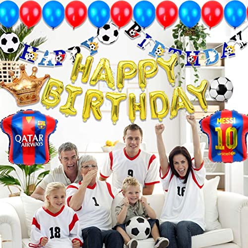 Gogogoodie Soccer Birthday Party Supplies,Barcelona Birthday Decorations La Liga Soccer League Celebration Balloon For Soccer Fans Best Gift #TOP1