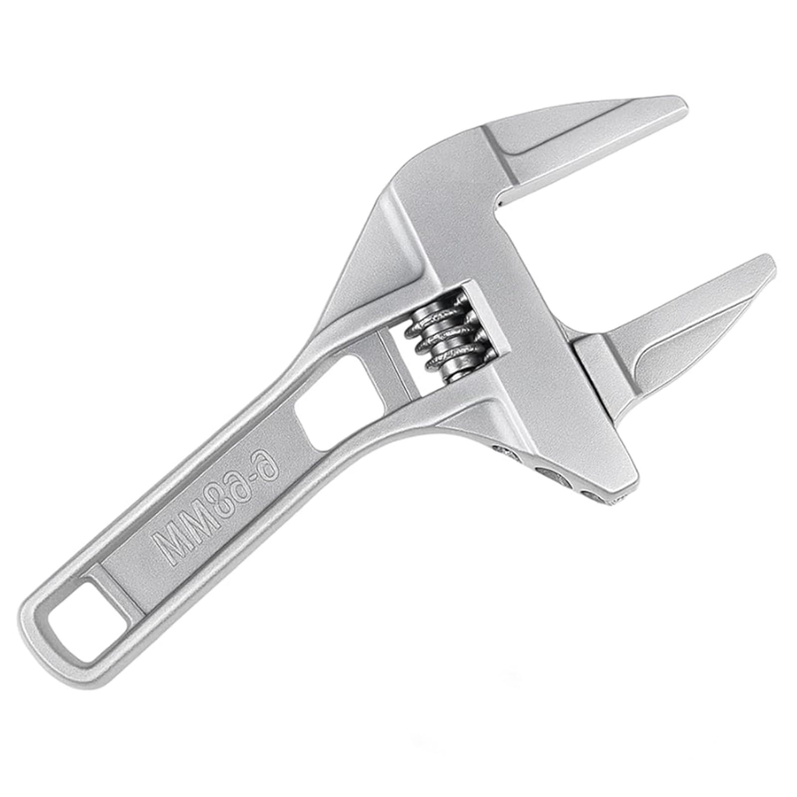 QhgPnt Adjustable Wrench, Large Adjustable Spanner with Aluminum Alloy Handle, 6-68mm Wide Jaw Opening, 20cm Length for Plumbing, Automotive, and DIY Projects