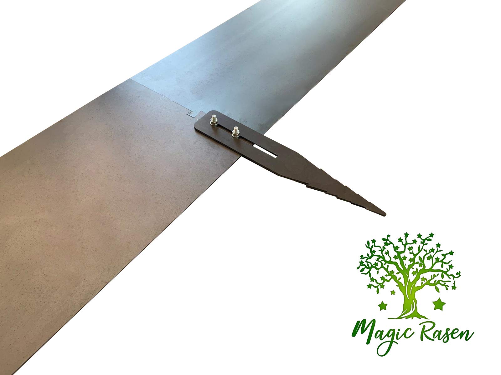Rasenkante 4mm 15-25cm Corten Stahl Edelrost Mähkante Beeteinfassung Umrandung Metall Magic Rasen ZP (12, 25)